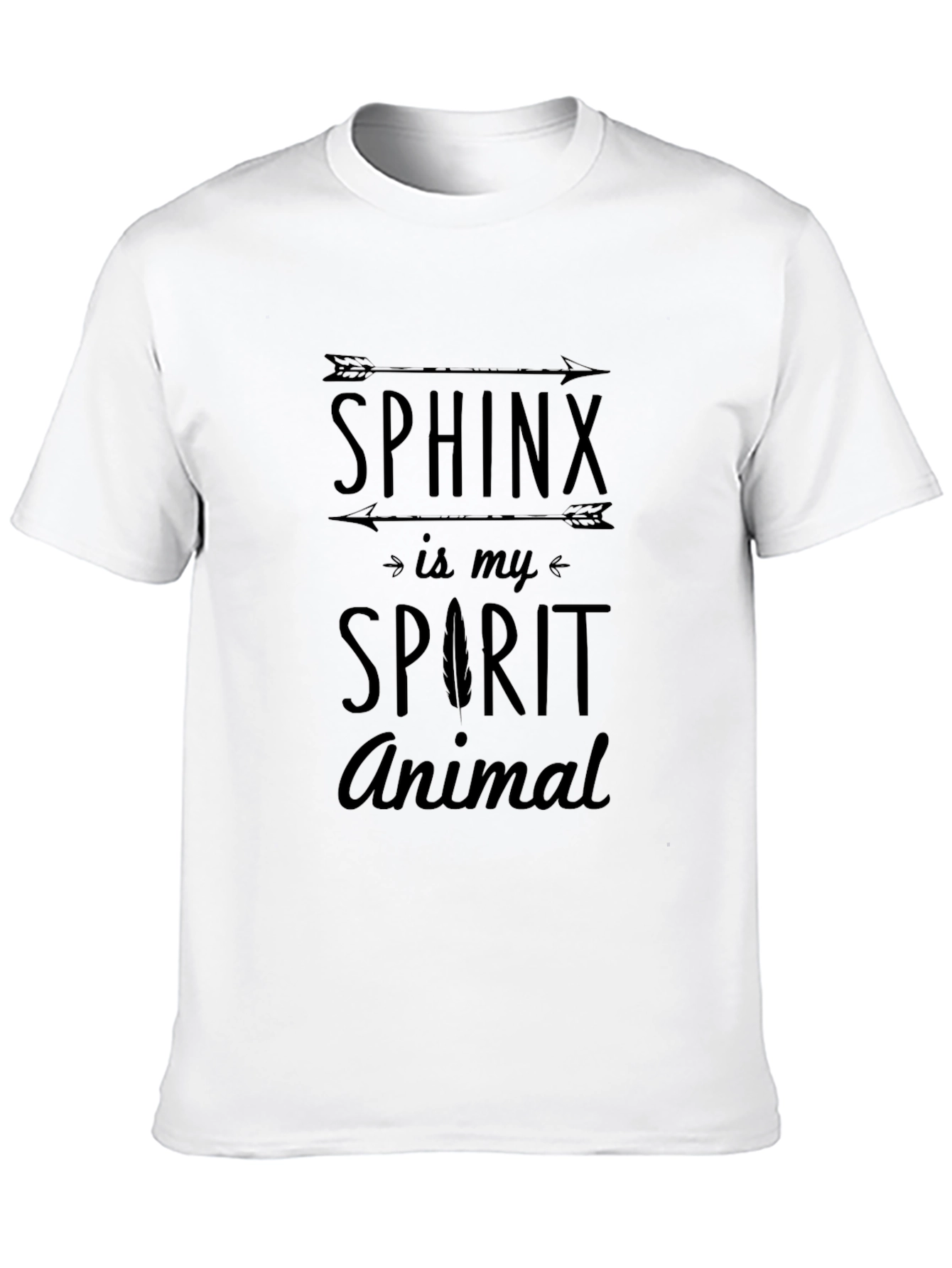 Black Sphinx Spirit Animal Graphic T-Shirt view 10