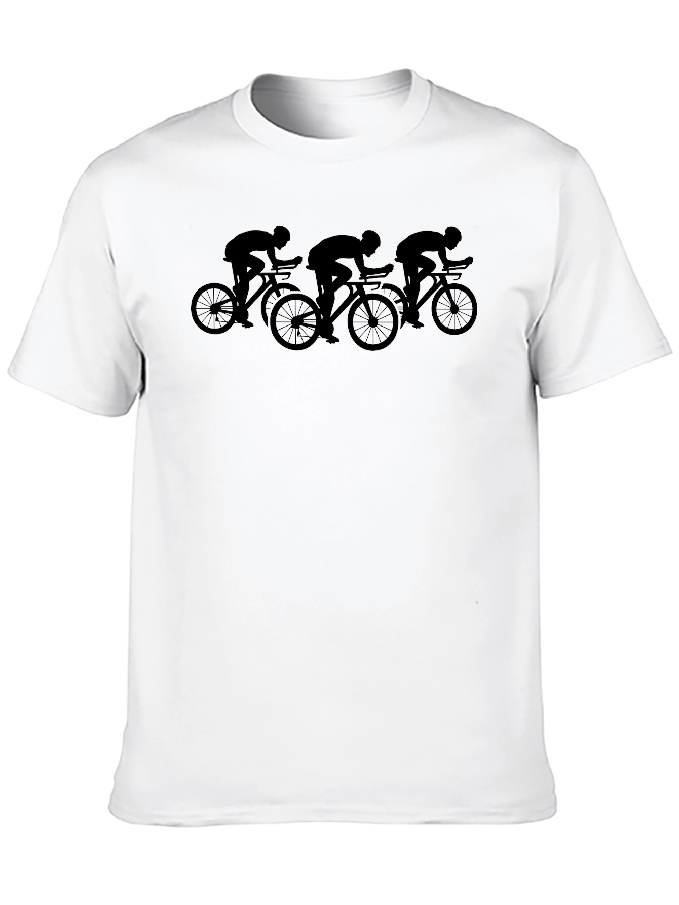 Black Cycling Silhouette Black T-Shirt view 10