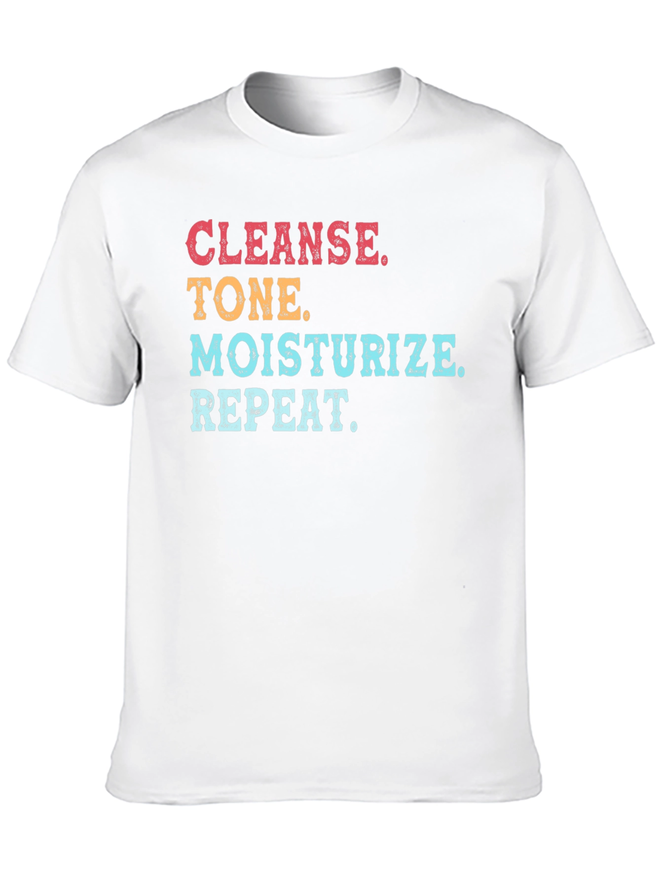 Black Cleanse Tone Moisturize Repeat T-Shirt view 10
