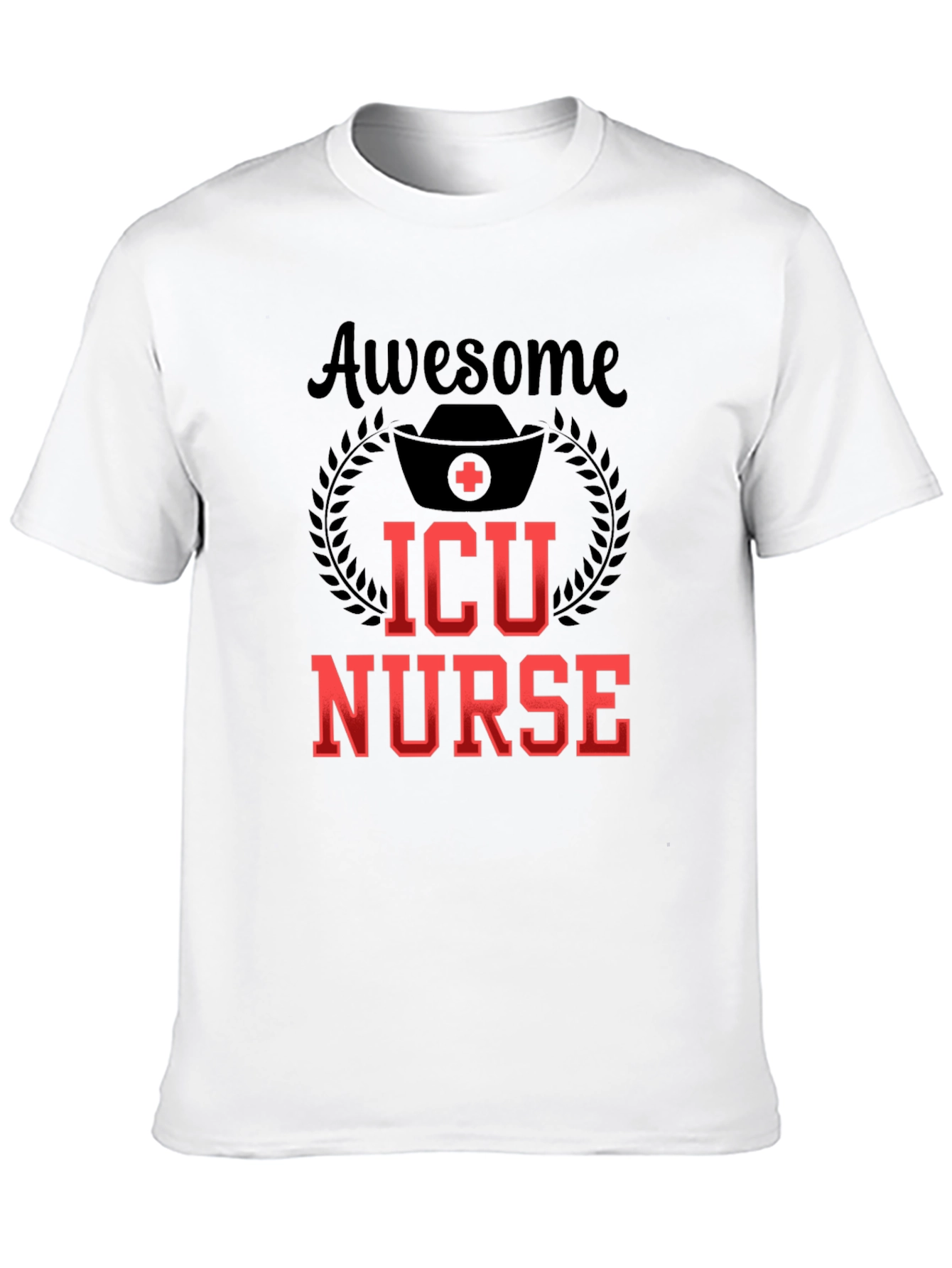 Awesome ICU Nurse Graphic Tee - Black - 10
