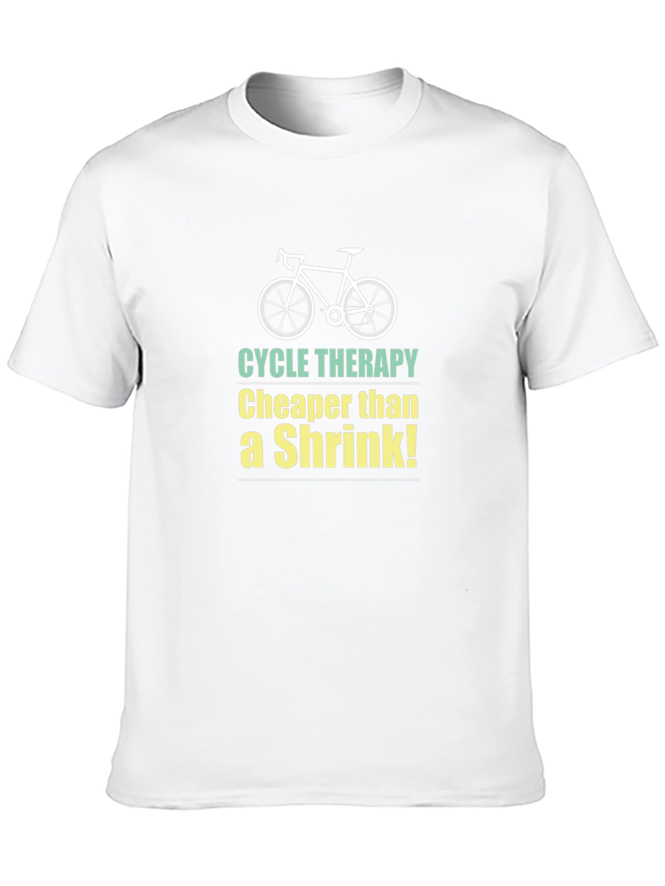 Black Cycle Therapy T-Shirt - Cheaper Than a Shrink! view 10