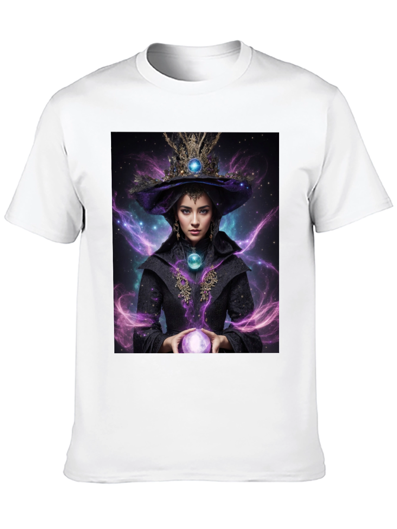 Mystic Witch Graphic Tee - Unisex Black T-Shirt - 10