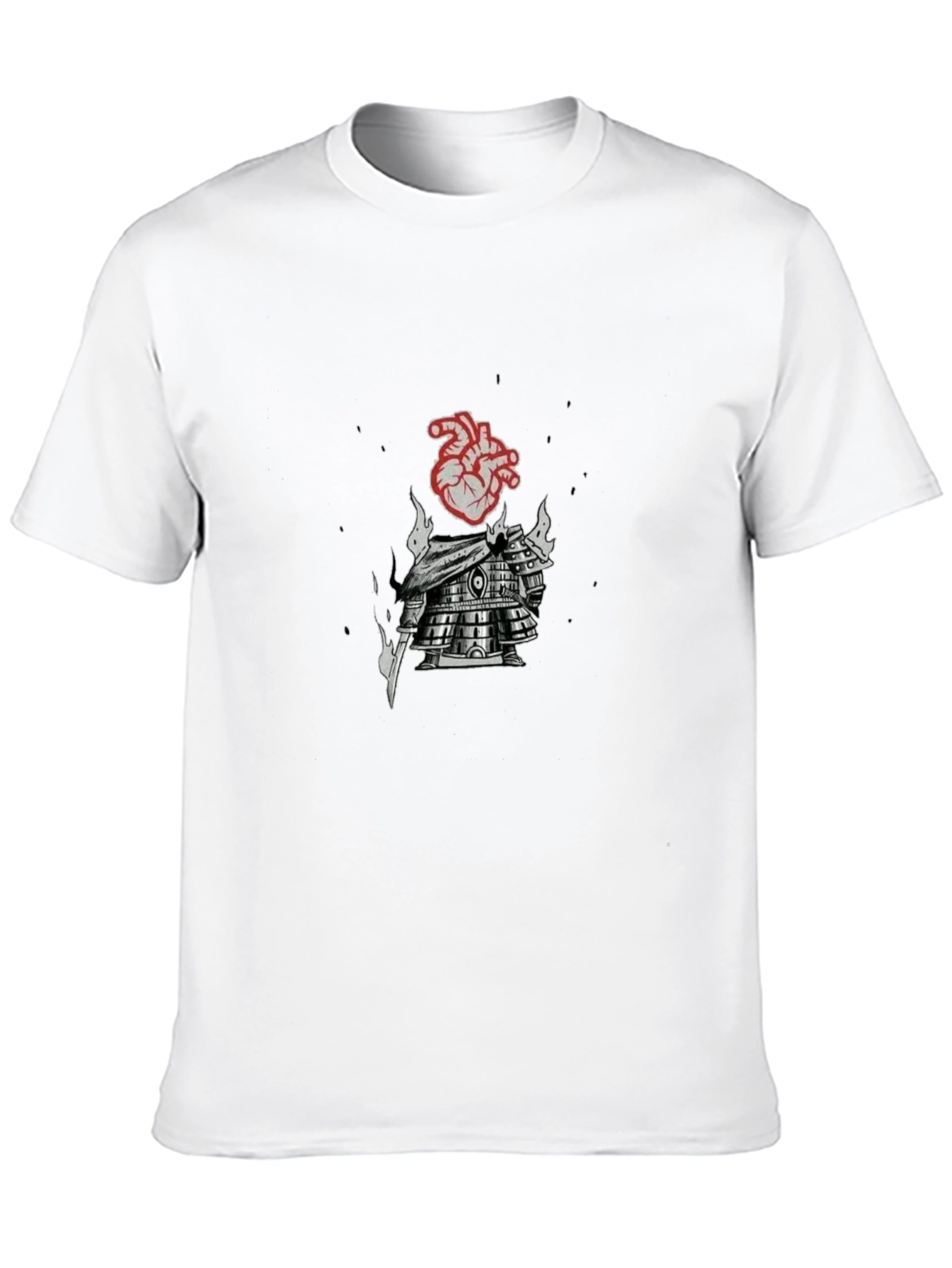 Black Heart Armor Graphic Tee - Black Cotton Blend view 10