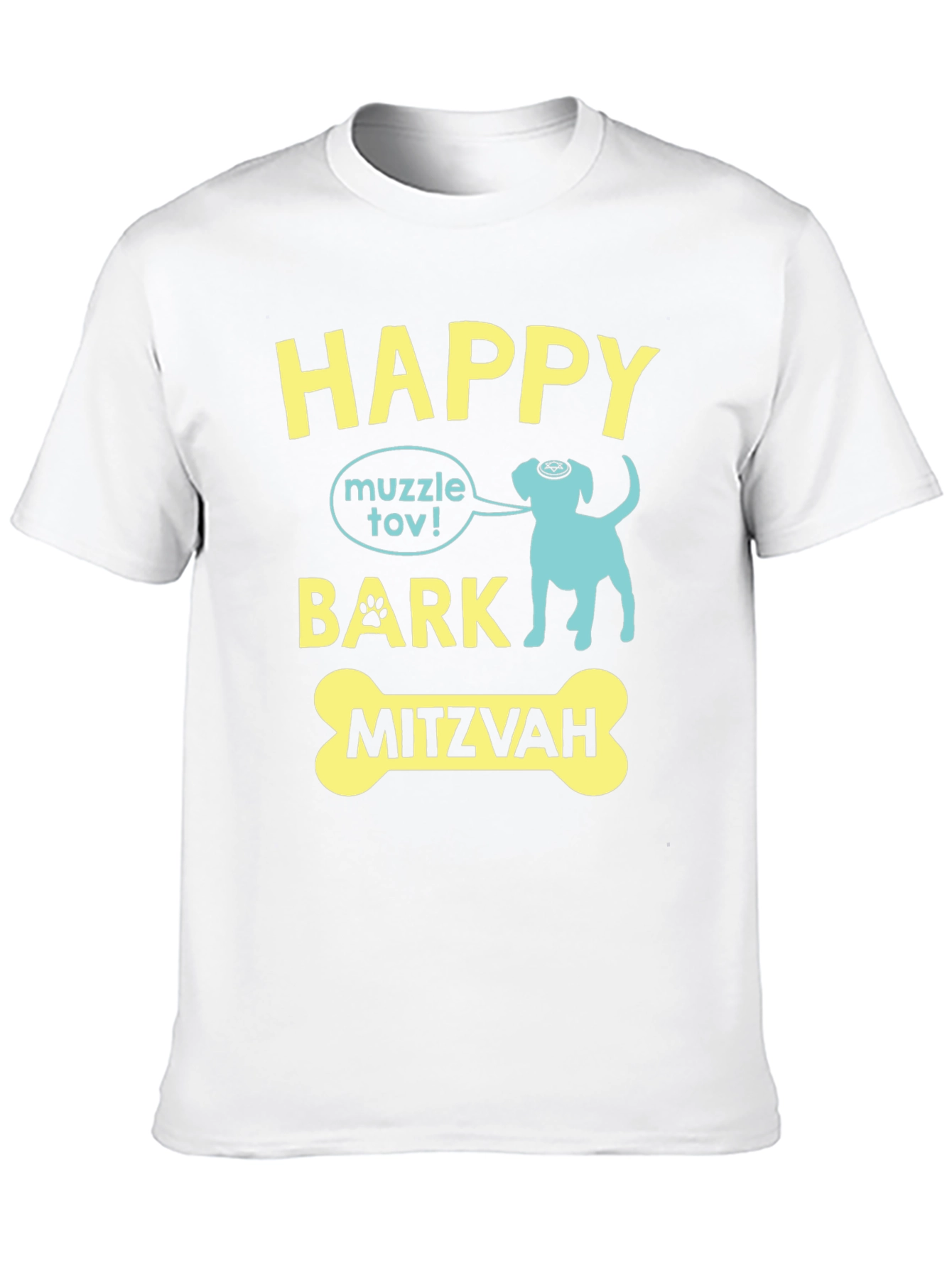 Black Happy Bark Mitzvah T-Shirt view 10