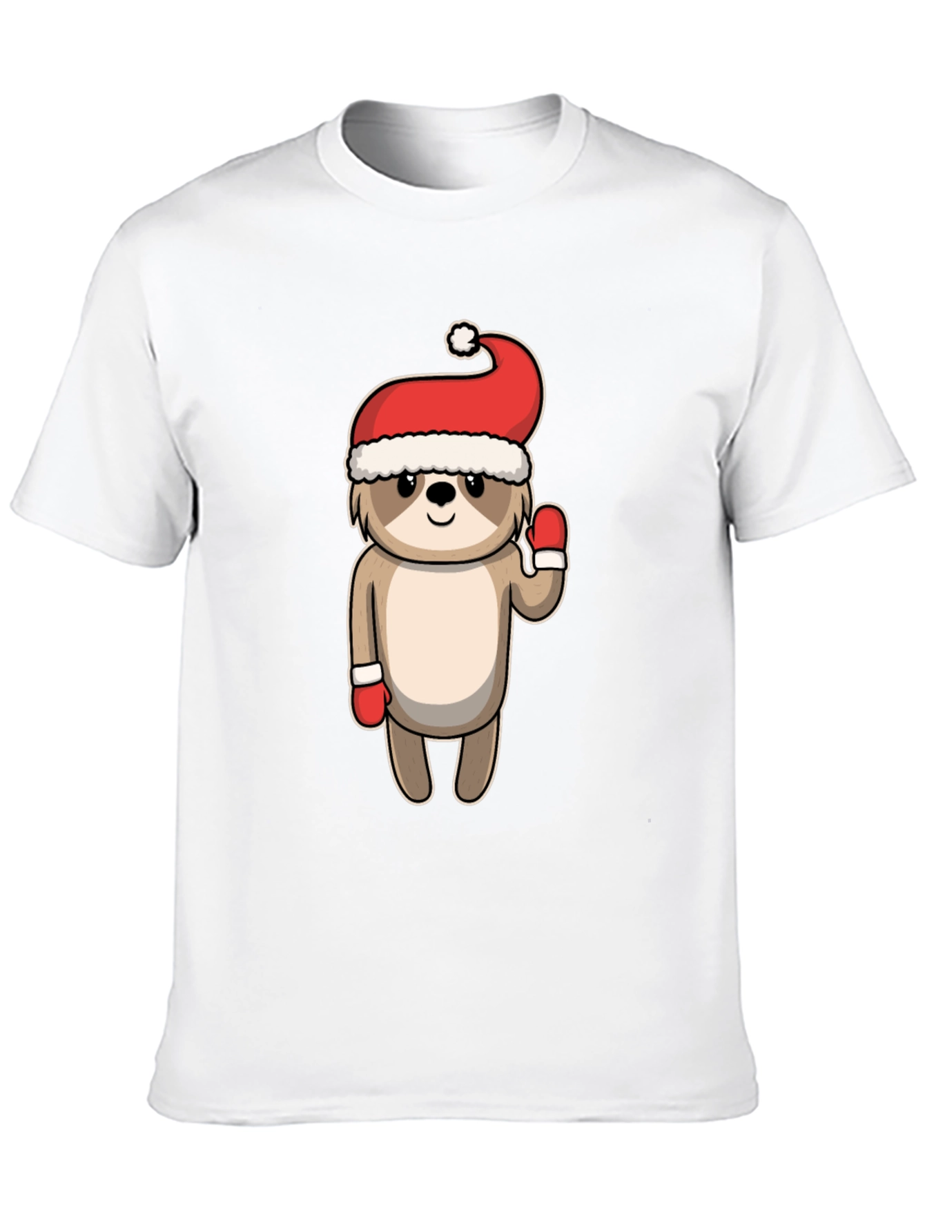 Black Festive Sloth Tee - Holiday Cheer view 10