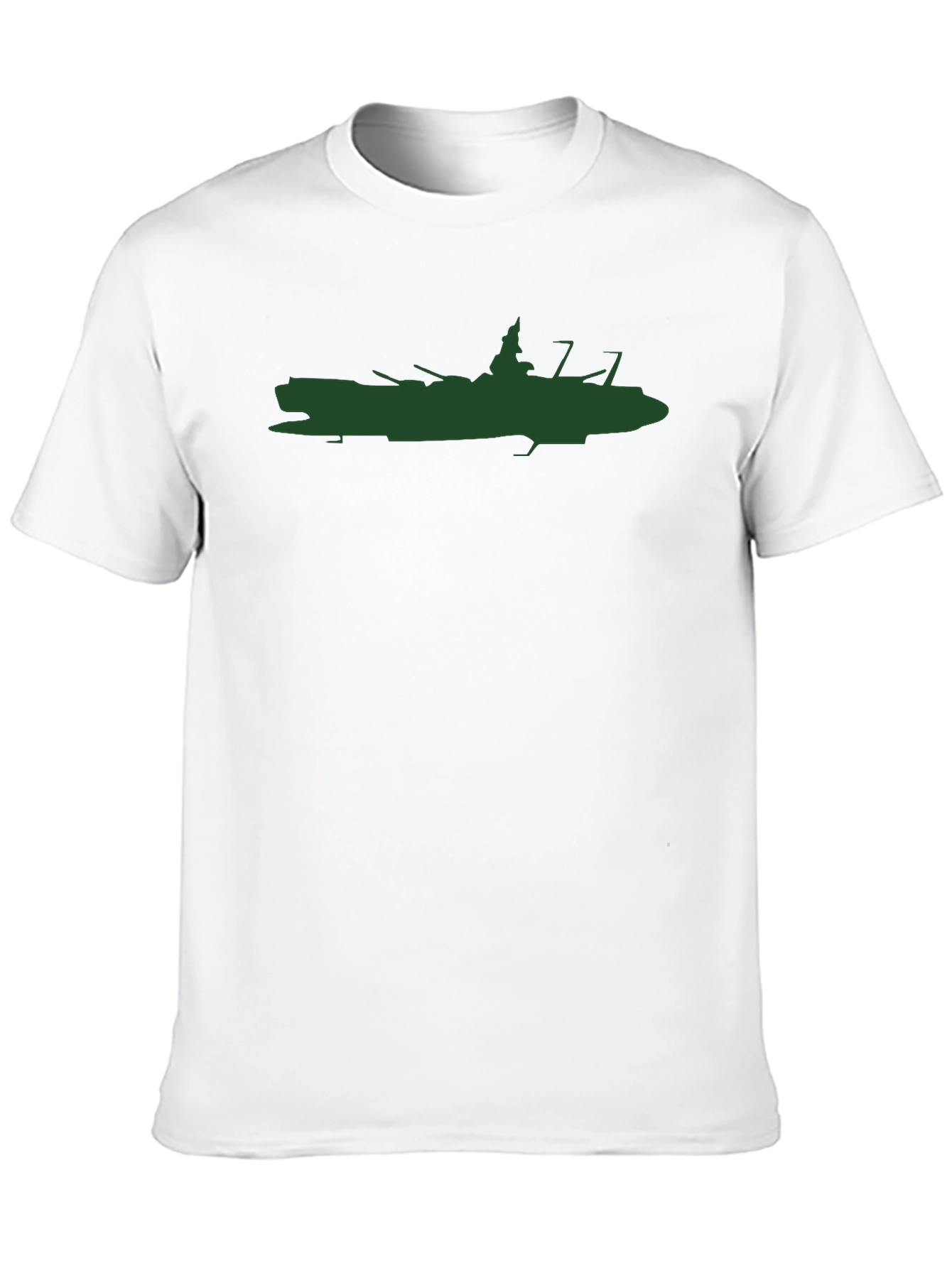 Black Battleship Silhouette Graphic T-Shirt - Black view 10