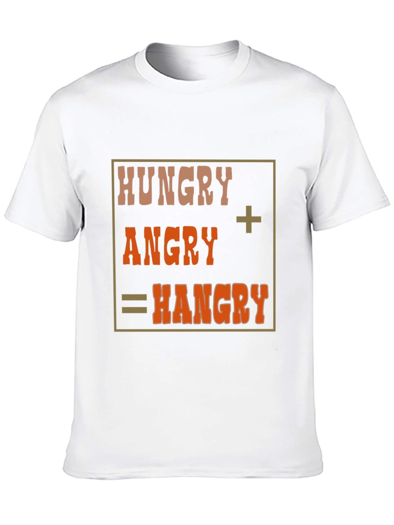 Black Hangry T-Shirt - Funny Hungry Angry Tee view 10