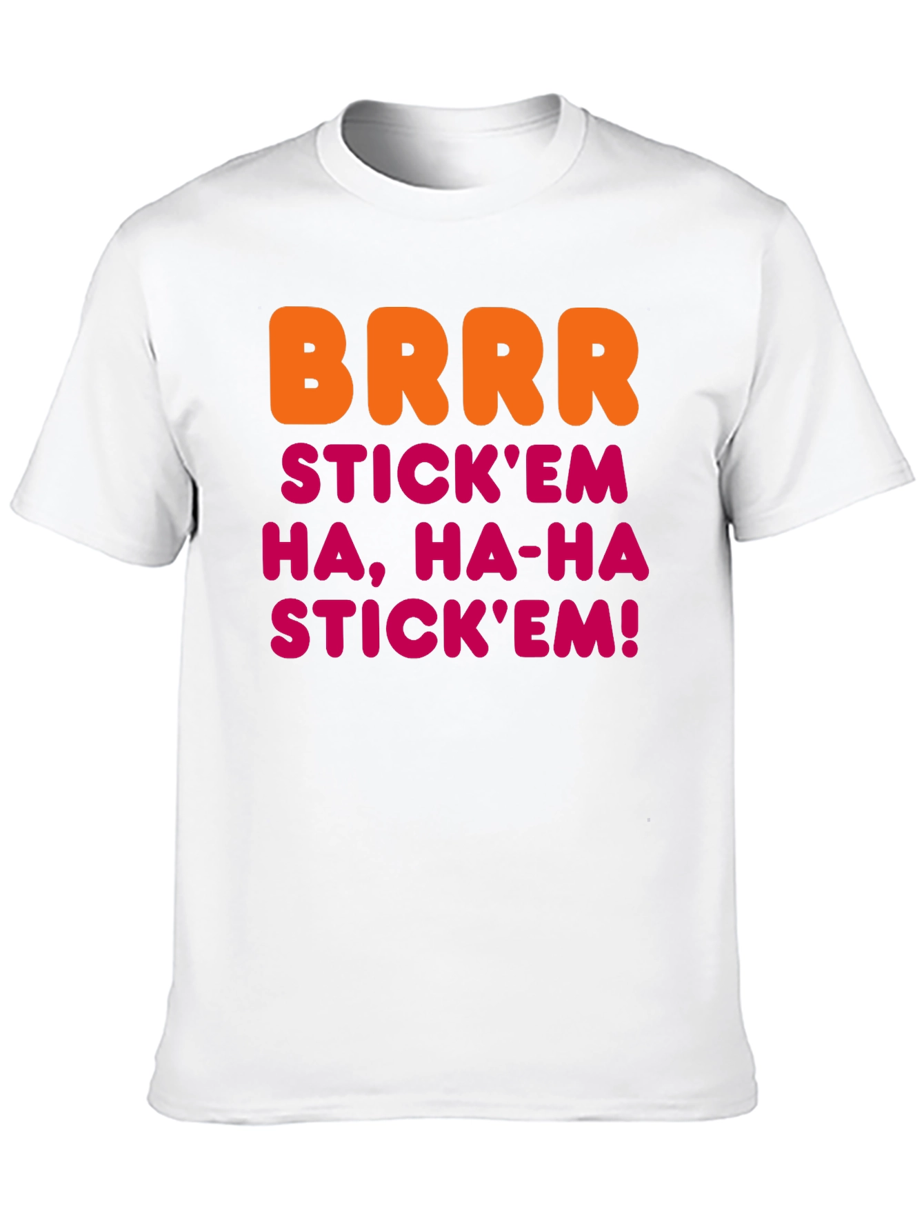 Black BRRR STICK'EM Men's Black T-Shirt view 10