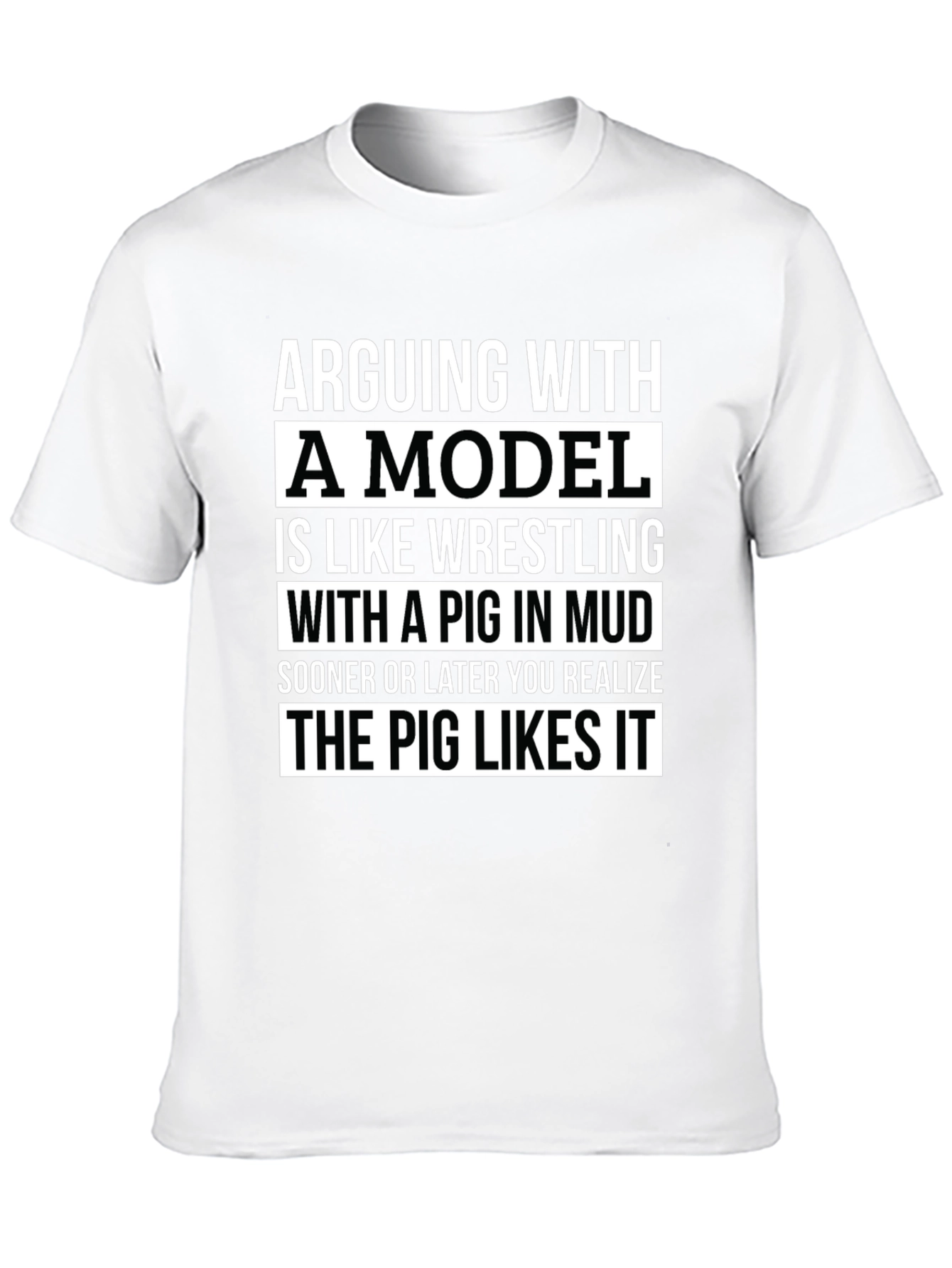 Black Arguing With a Model T-Shirt - Funny Novelty Tee view 10