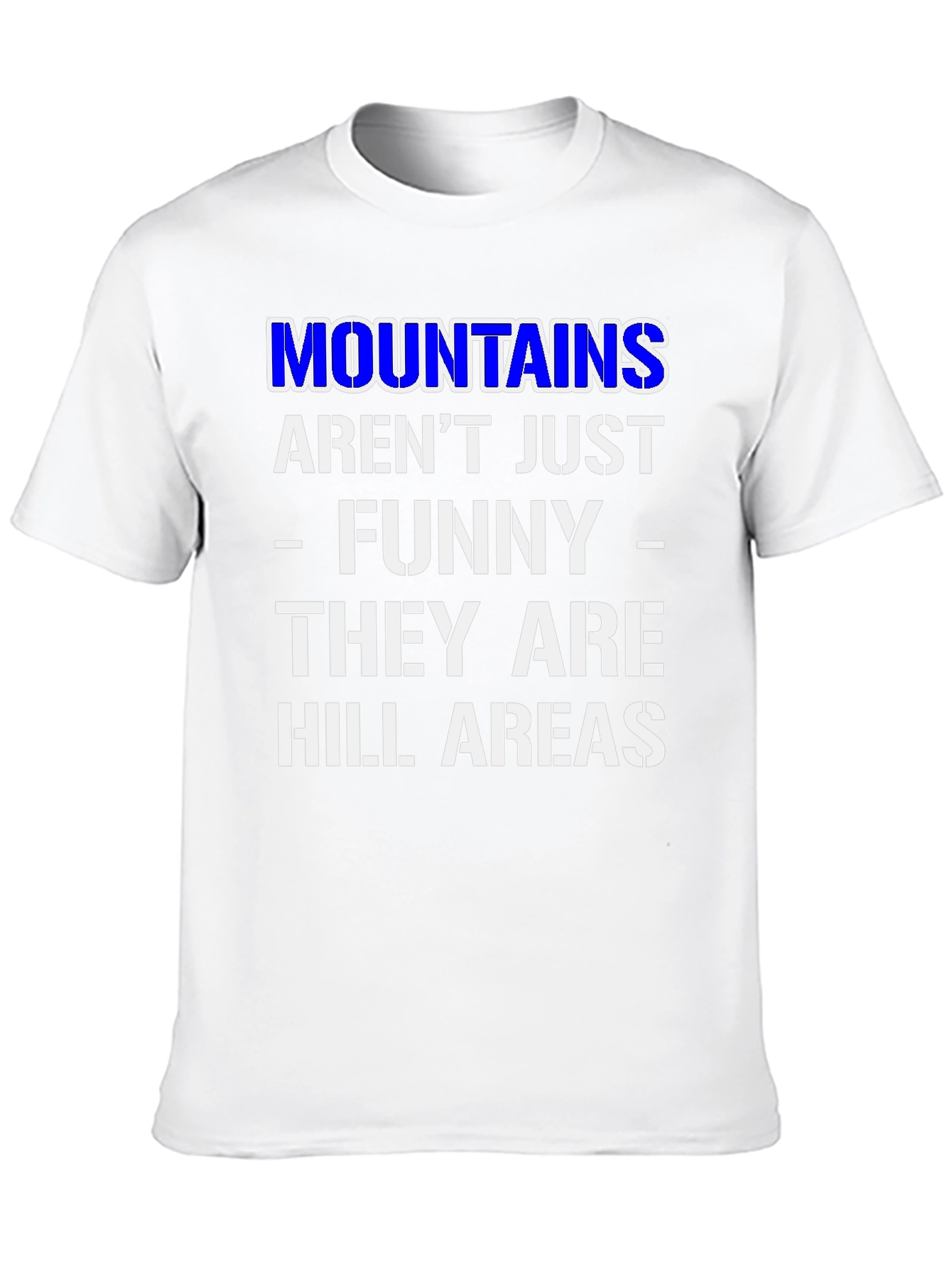 Black Funny Mountains Hill Areas Black T-Shirt view 10