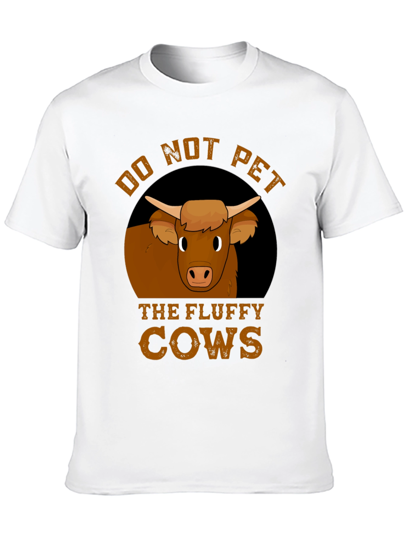 Black Do Not Pet the Fluffy Cows T-Shirt view 10