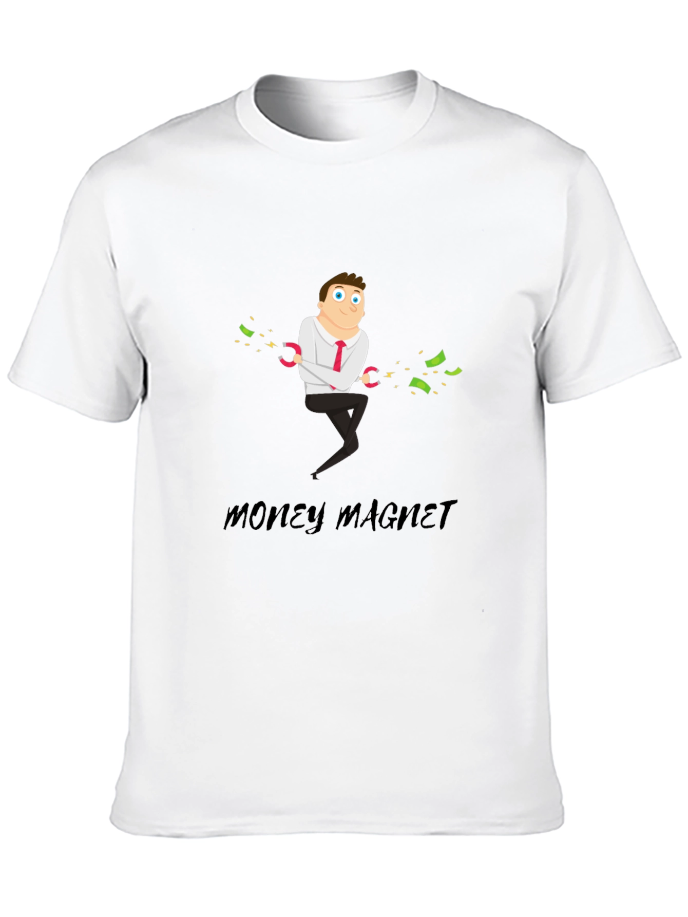 Black Money Magnet Graphic T-Shirt view 10