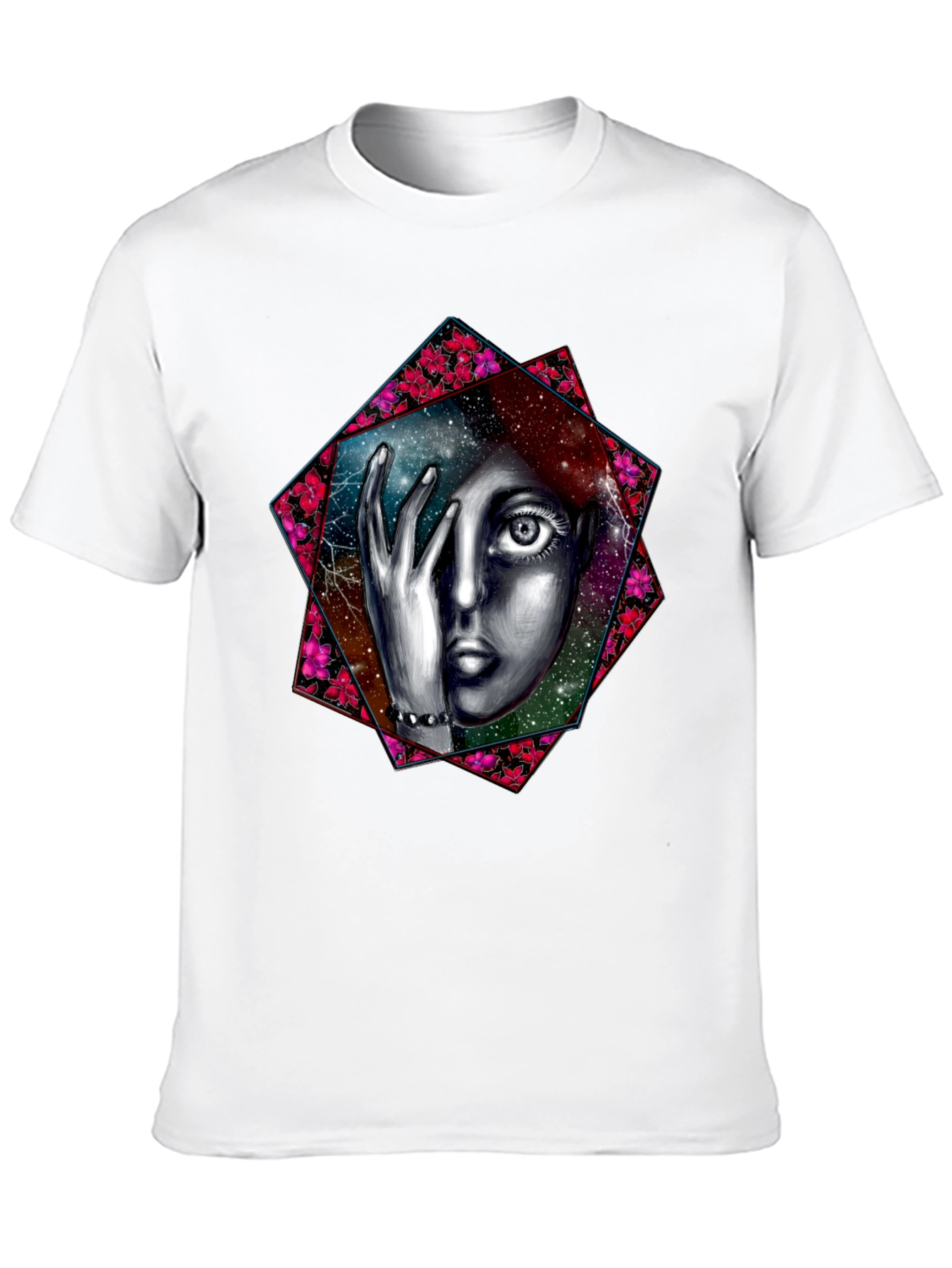 Black Cosmic Woman Graphic T-Shirt - Black view 10
