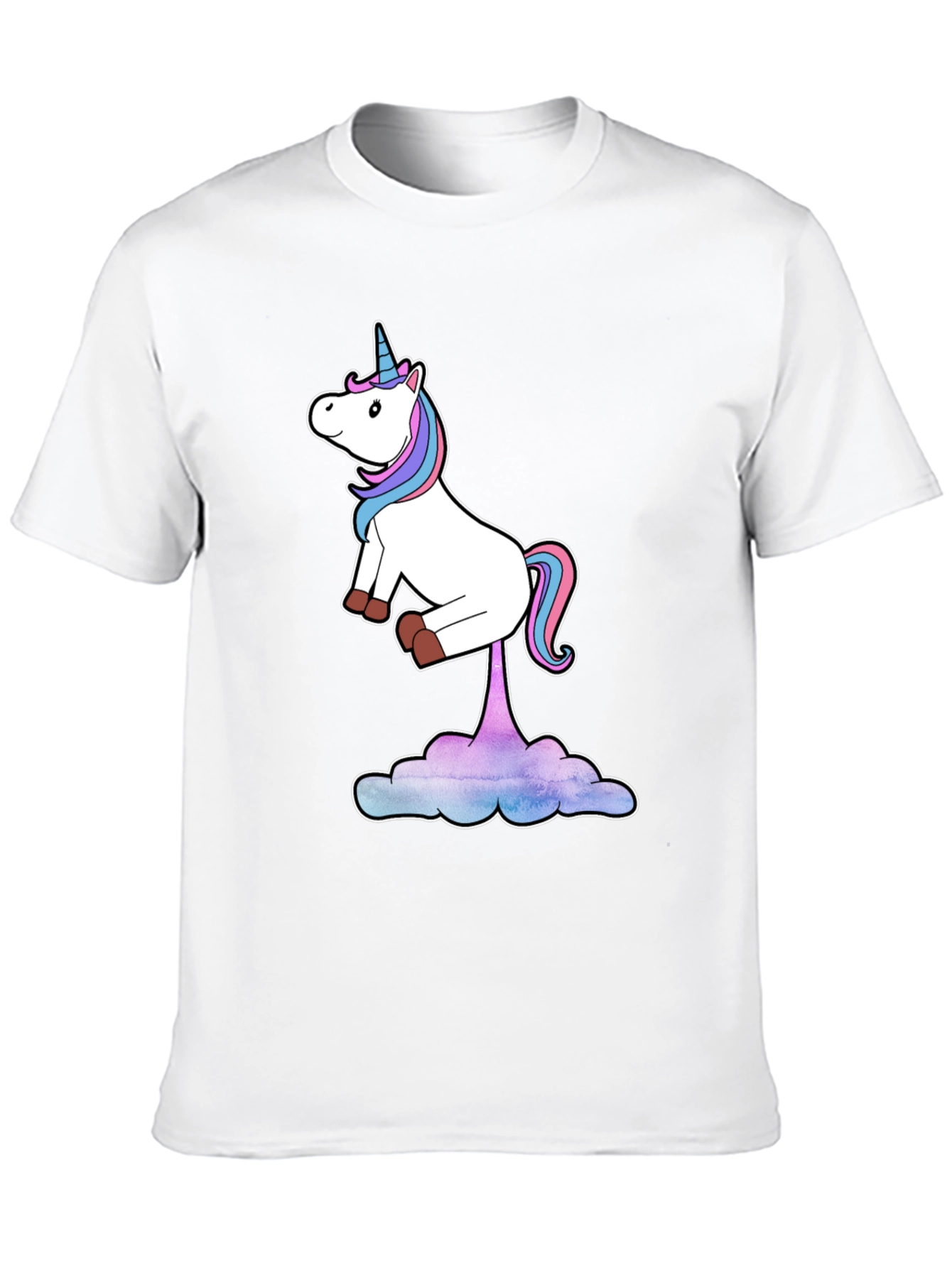 Black Unicorn Poop Cloud Men's Graphic T-Shirt view 10