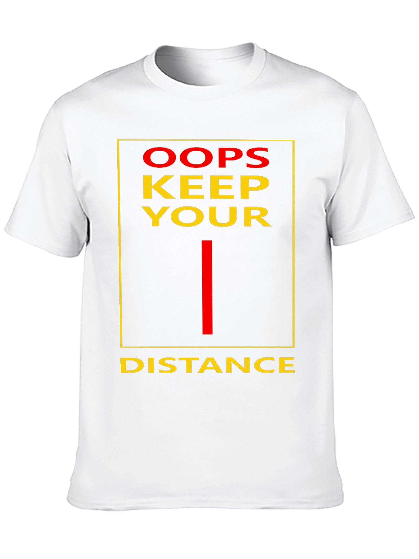 Black Oops Keep Your Distance Graphic Tee view 10