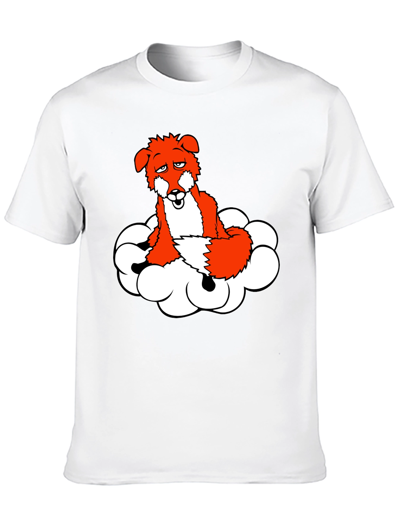 Black Fox on Cloud T-Shirt - Unique Graphic Tee view 10