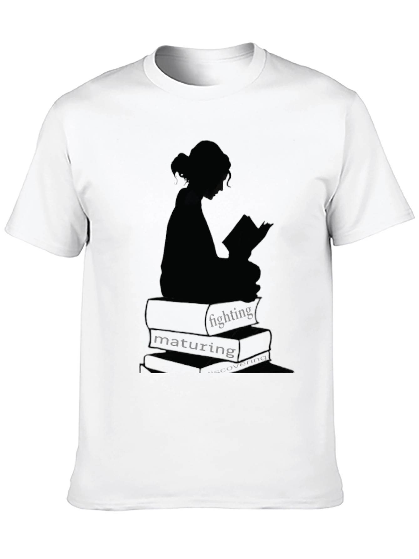 Black Bookworm Graphic Tee - Read, Fight, Mature view 10