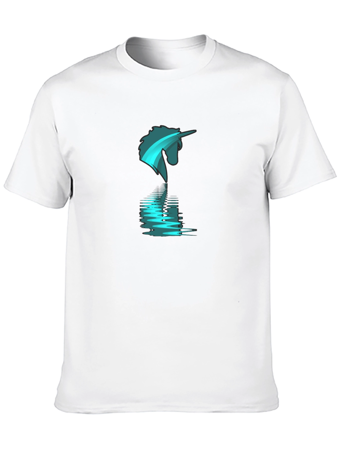 Black Unicorn Reflection Graphic T-Shirt view 10