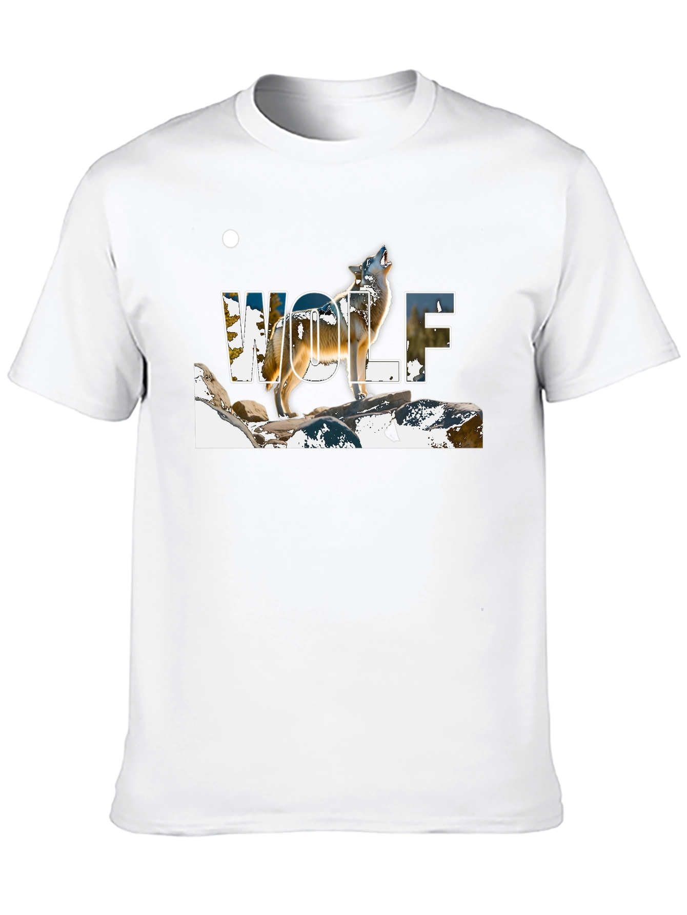 Black Wolf Graphic Print Black T-Shirt view 10