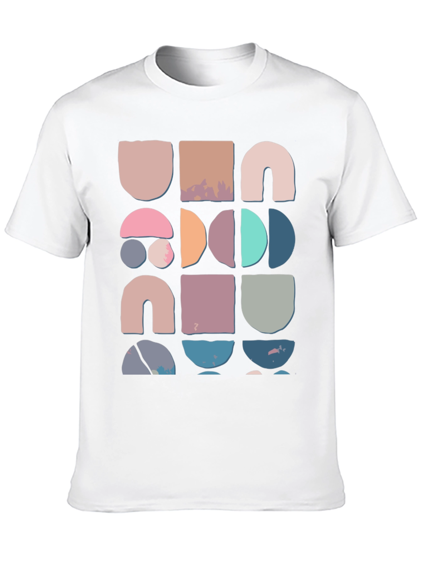 Geometric Block Print Tee - 10