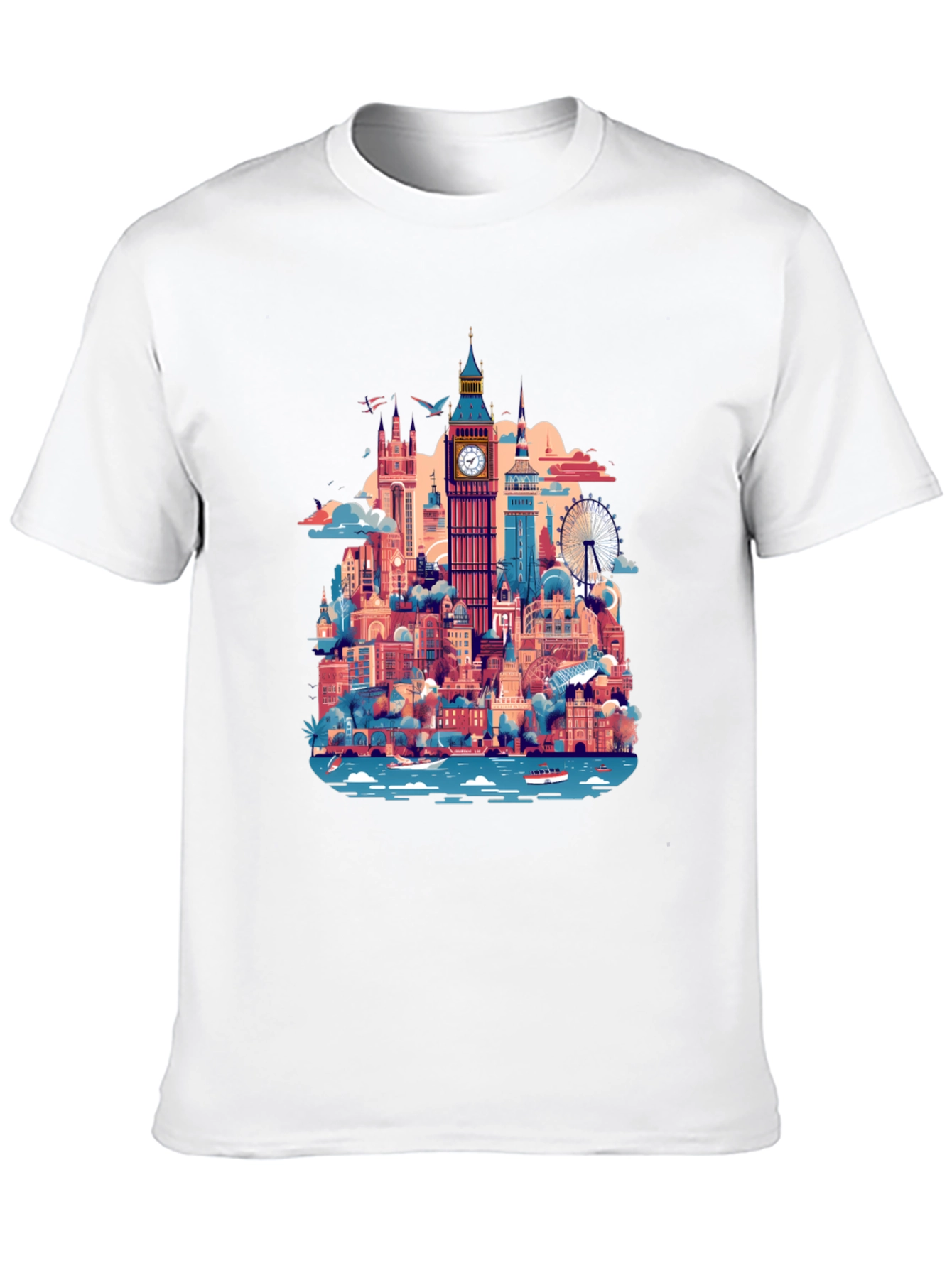 Black London Skyline Graphic Tee - Black view 10