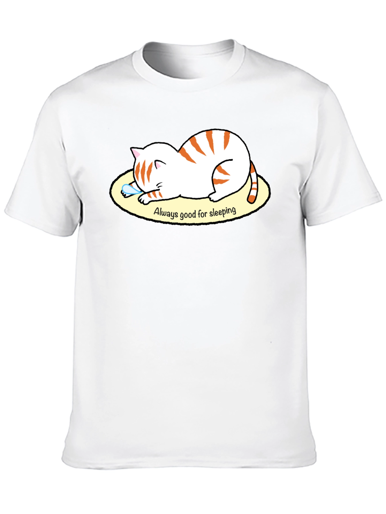 Black Always Good for Sleeping Cat Graphic T-Shirt view 10