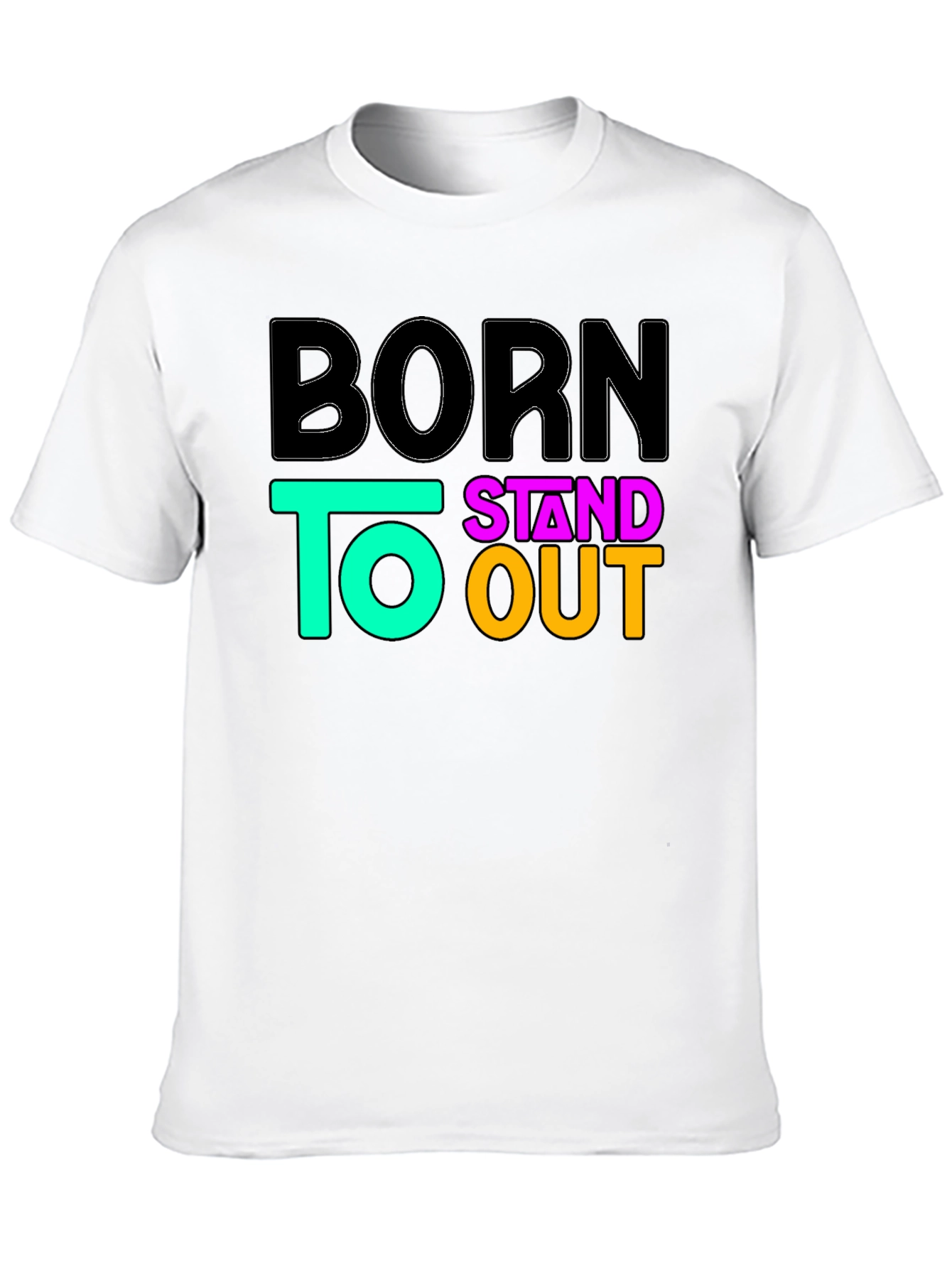 Black Born to Stand Out Graphic Tee - Black view 10