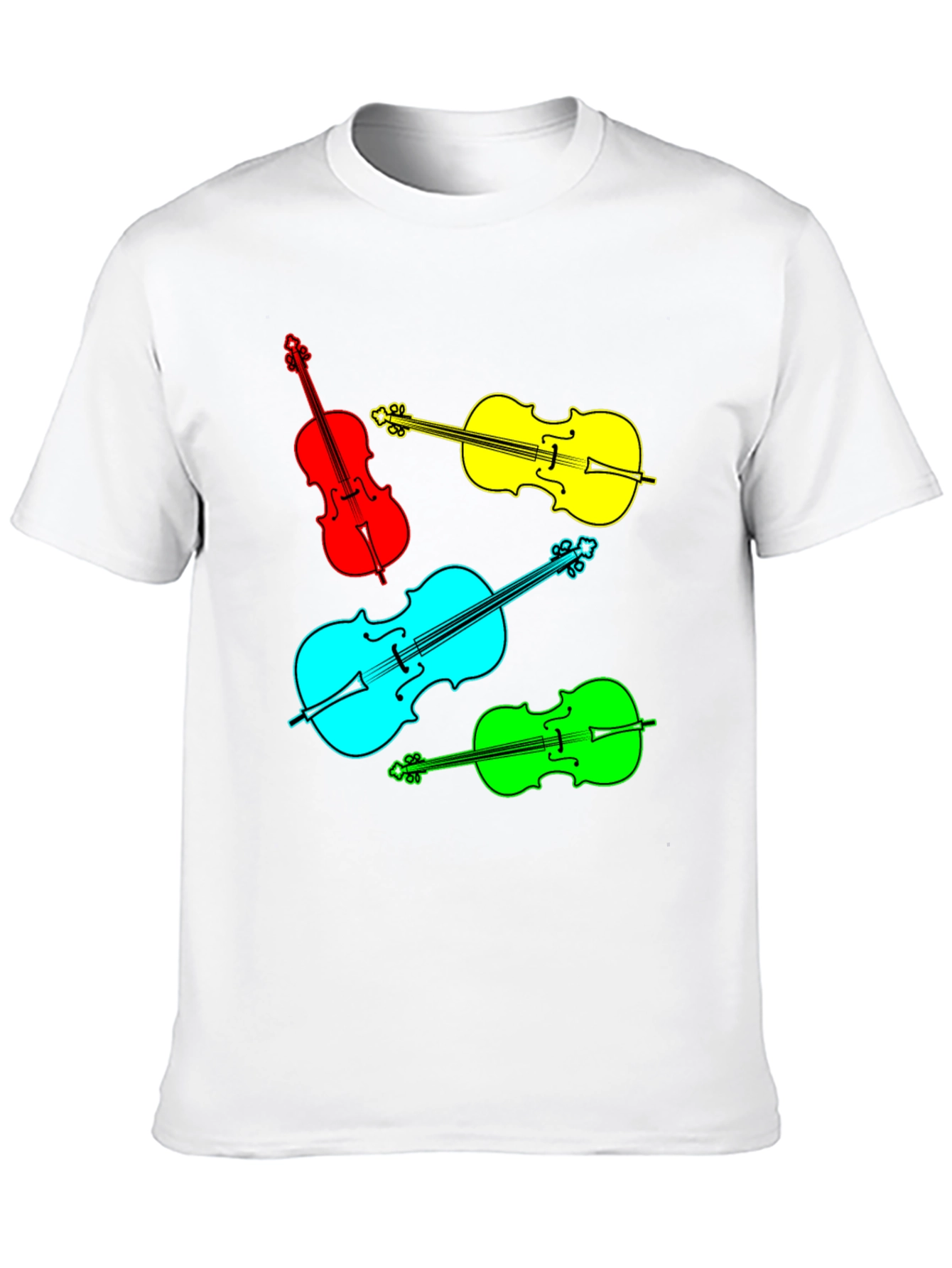 Black Vibrant Violin Graphic Tee - Musical Statement view 10