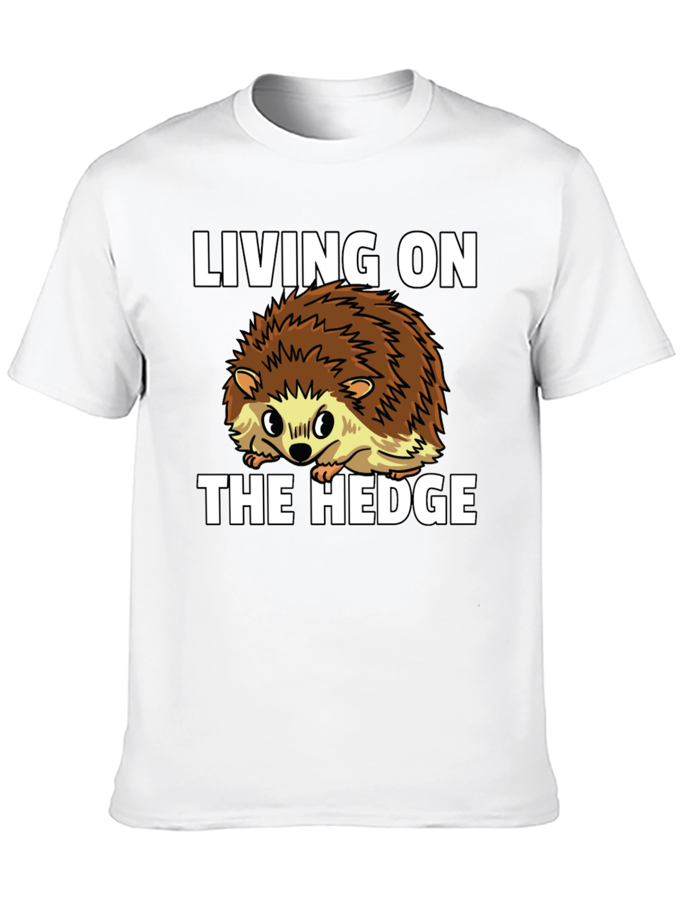 Black Living on the Hedge Hedgehog Graphic Tee view 10