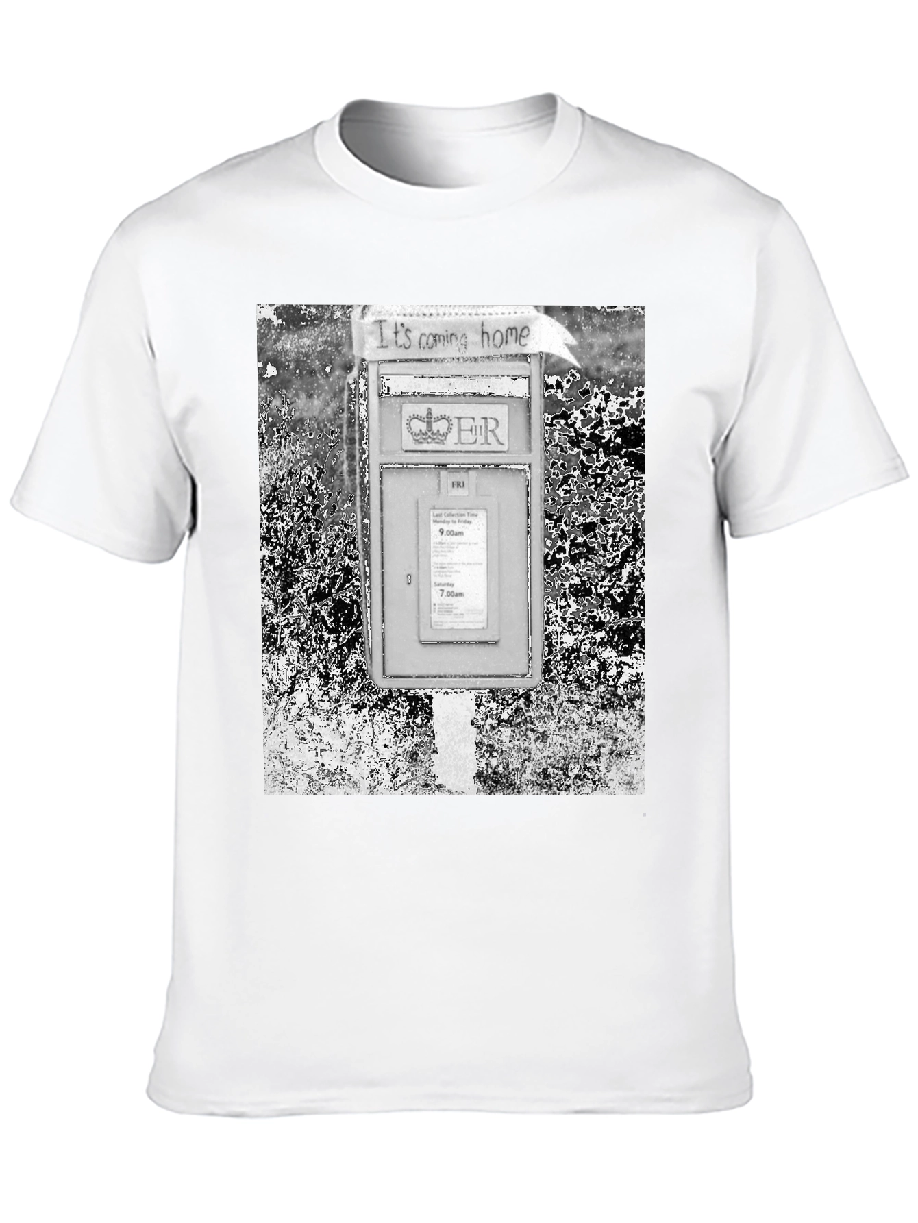 Black Retro British Mailbox T-Shirt view 10