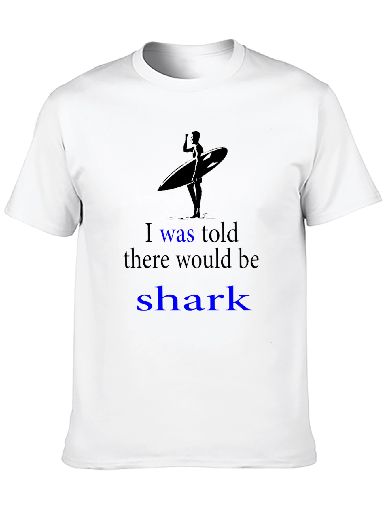 Black Shark Humor Graphic Tee - Surfer Design view 10