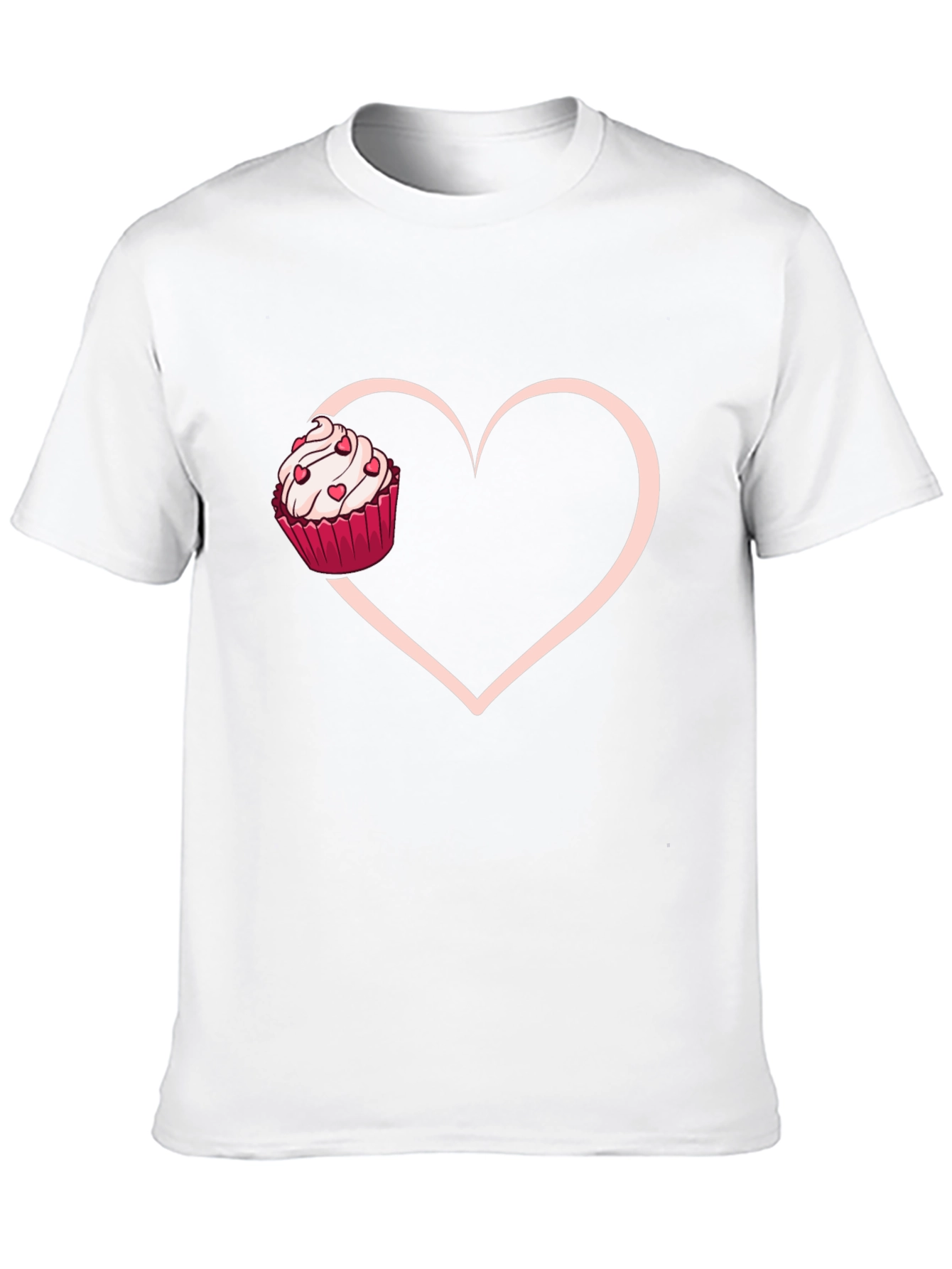 Black Cupcake Heart Graphic Tee - Sweet Love T-Shirt view 10