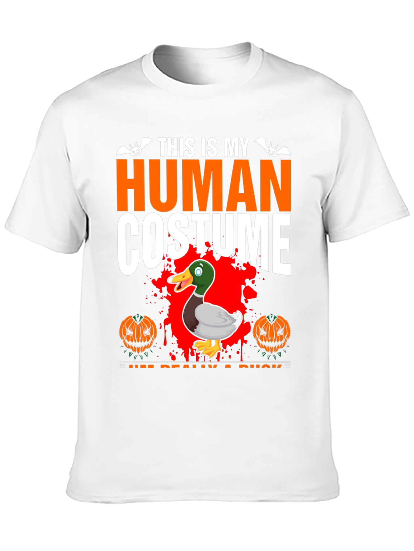 Black This Is My Human Costume I'm Really a Duck T-Shirt view 10
