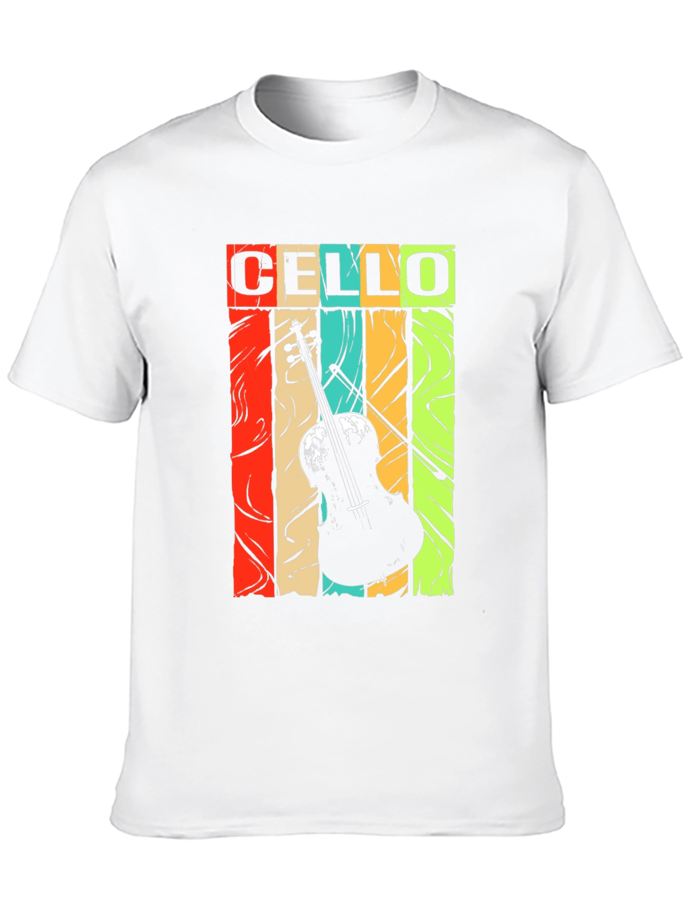 Black Cello Music T-Shirt - Retro Vintage Style Design view 10