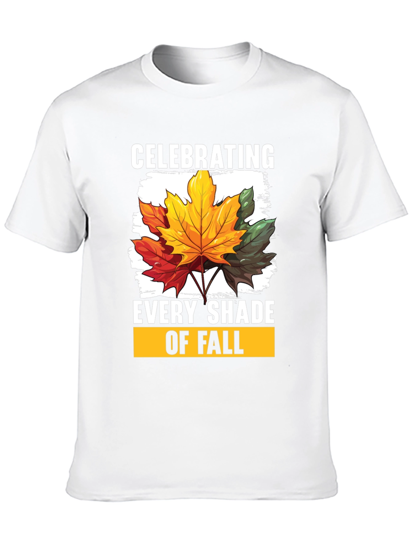 Black Fall Leaves T-Shirt - Celebrating Every Shade of Fall view 10