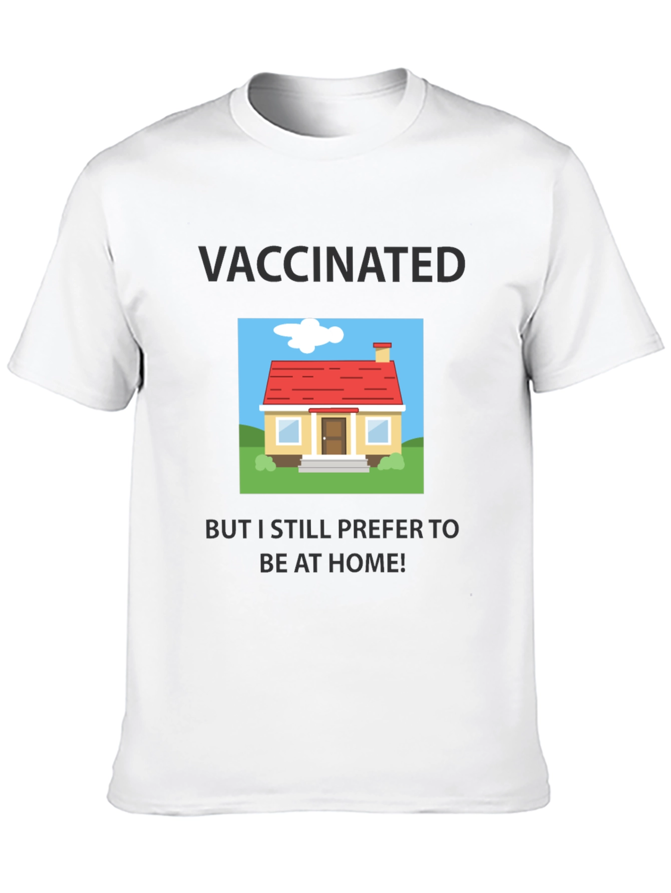Black Vaccinated Stay-at-Home T-Shirt view 10