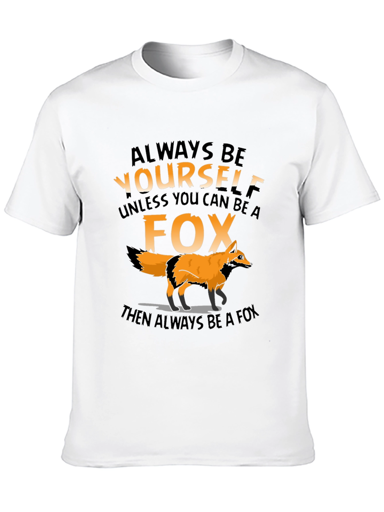 Black Always Be Yourself Fox Graphic Tee view 10