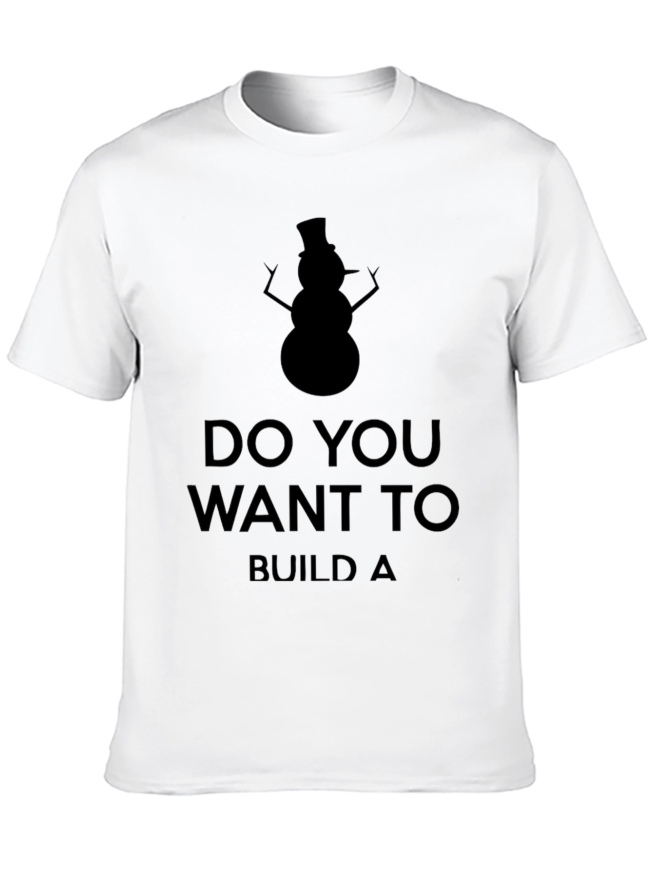 Black Snowman Build T-Shirt - Black view 10