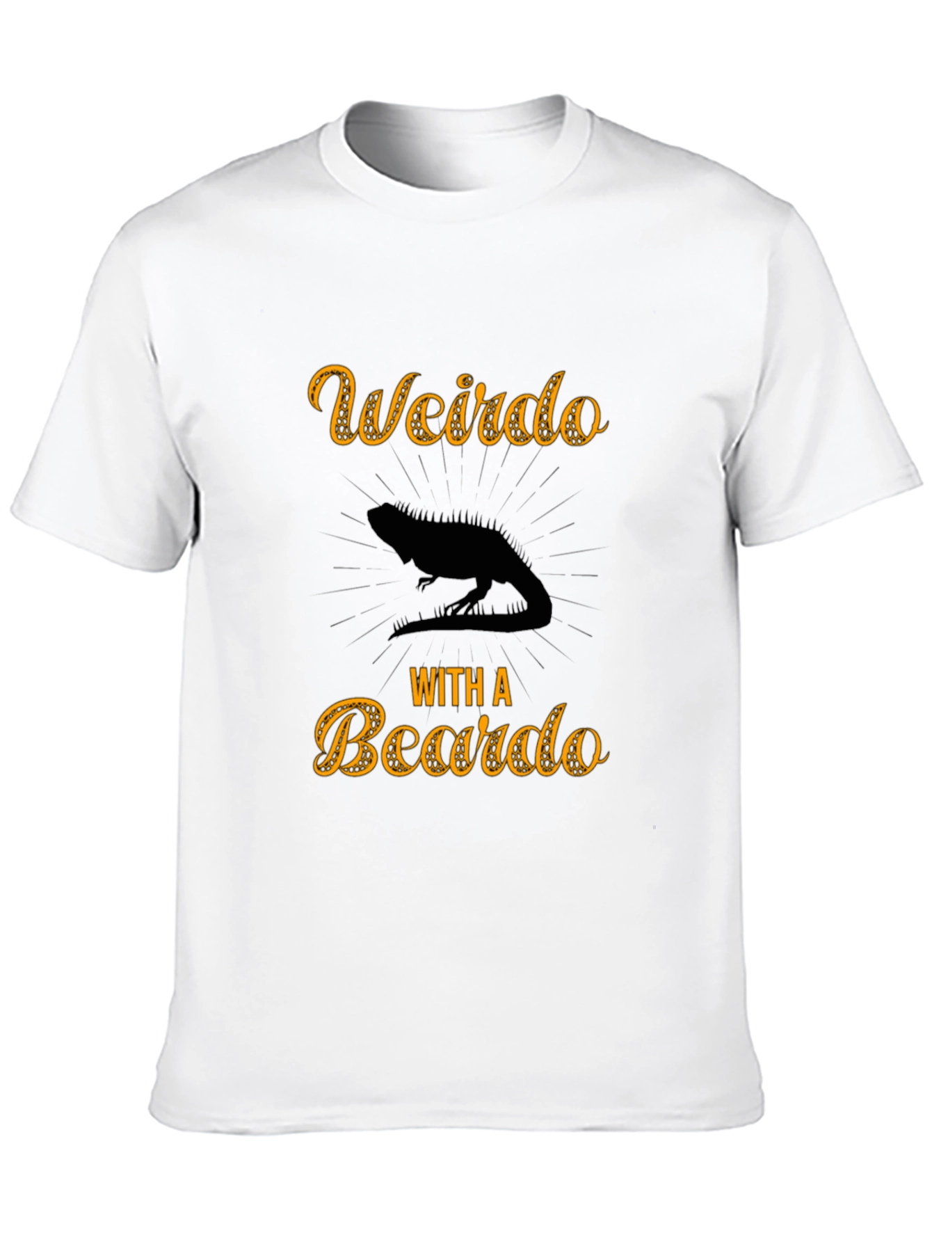 Black Weirdo With a Beardo Lizard Men's Black T-Shirt view 10