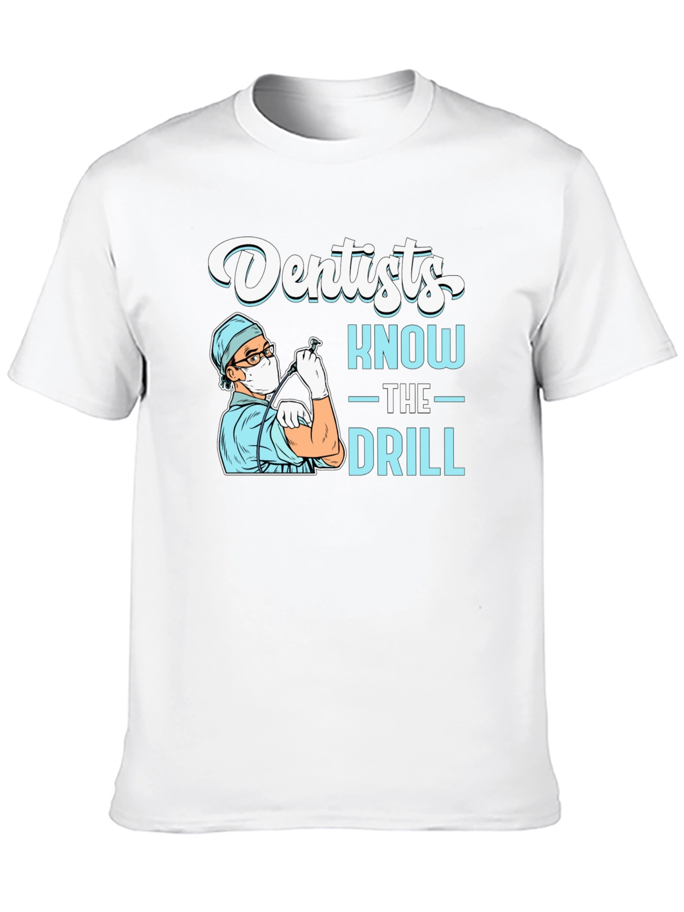 Black Dentist 'Know The Drill' Black T-Shirt view 10
