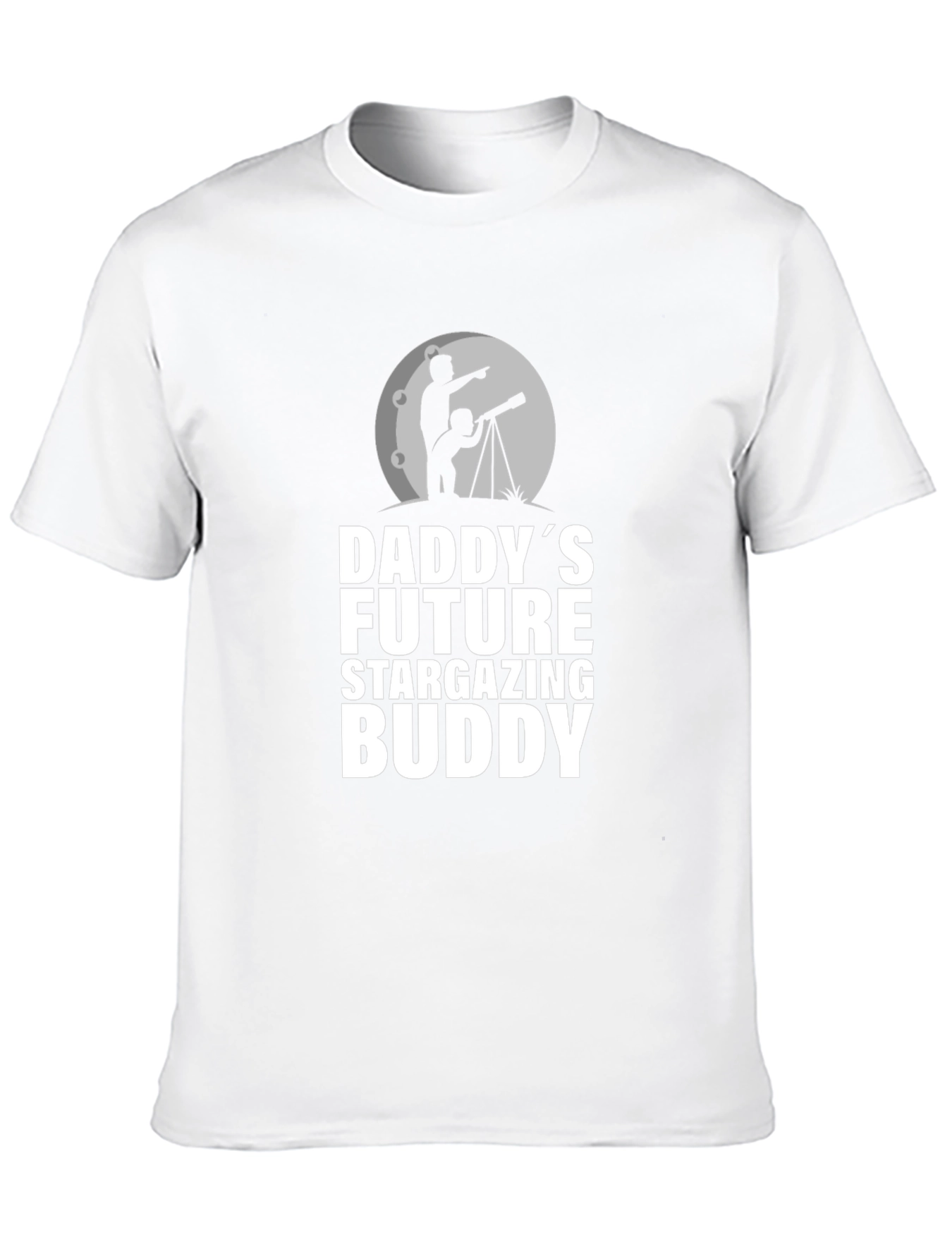 Black Daddy's Future Stargazing Buddy Black T-Shirt view 10