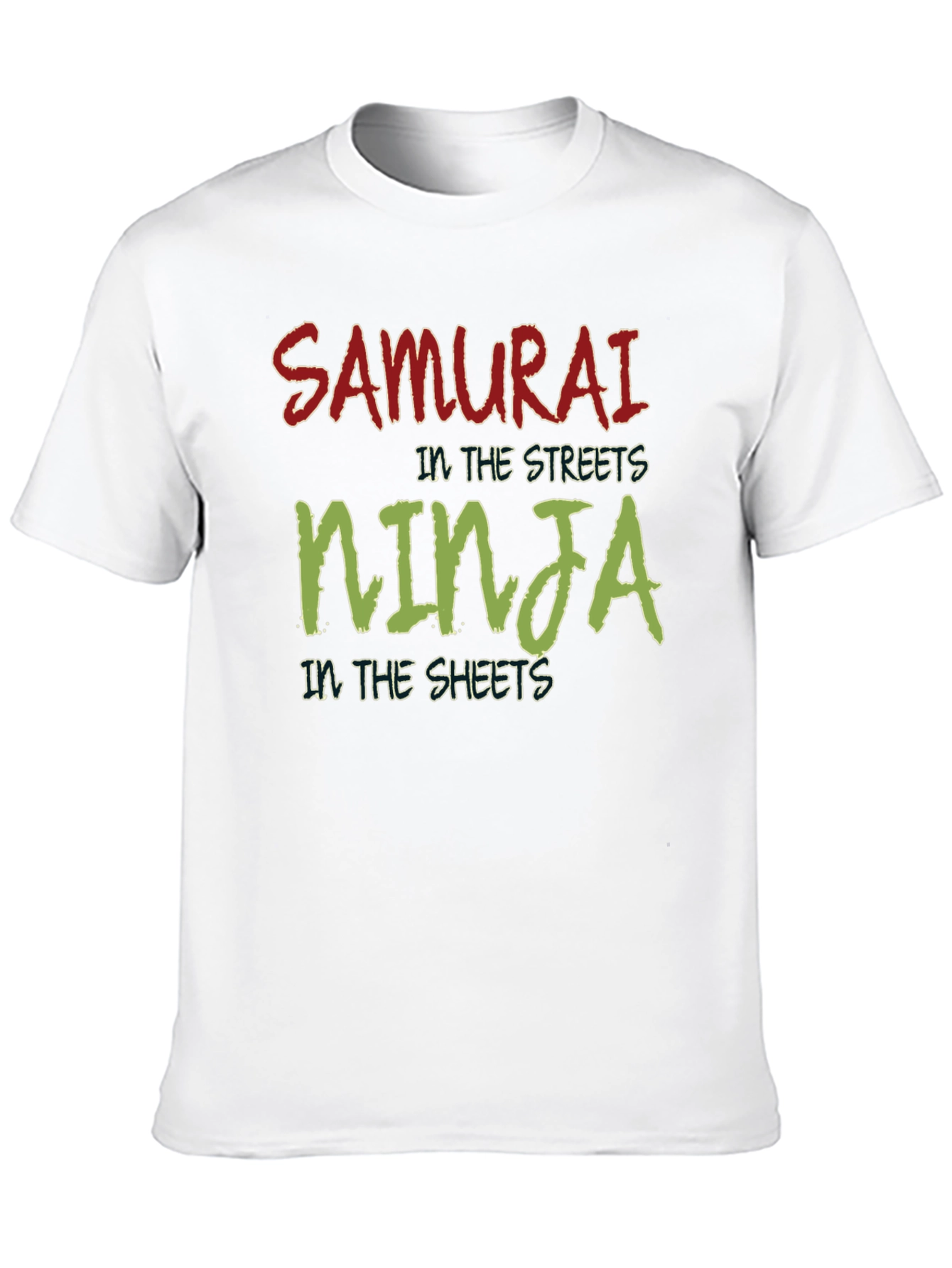 Black Samurai Ninja Graphic T-Shirt - Novelty Streetwear view 10