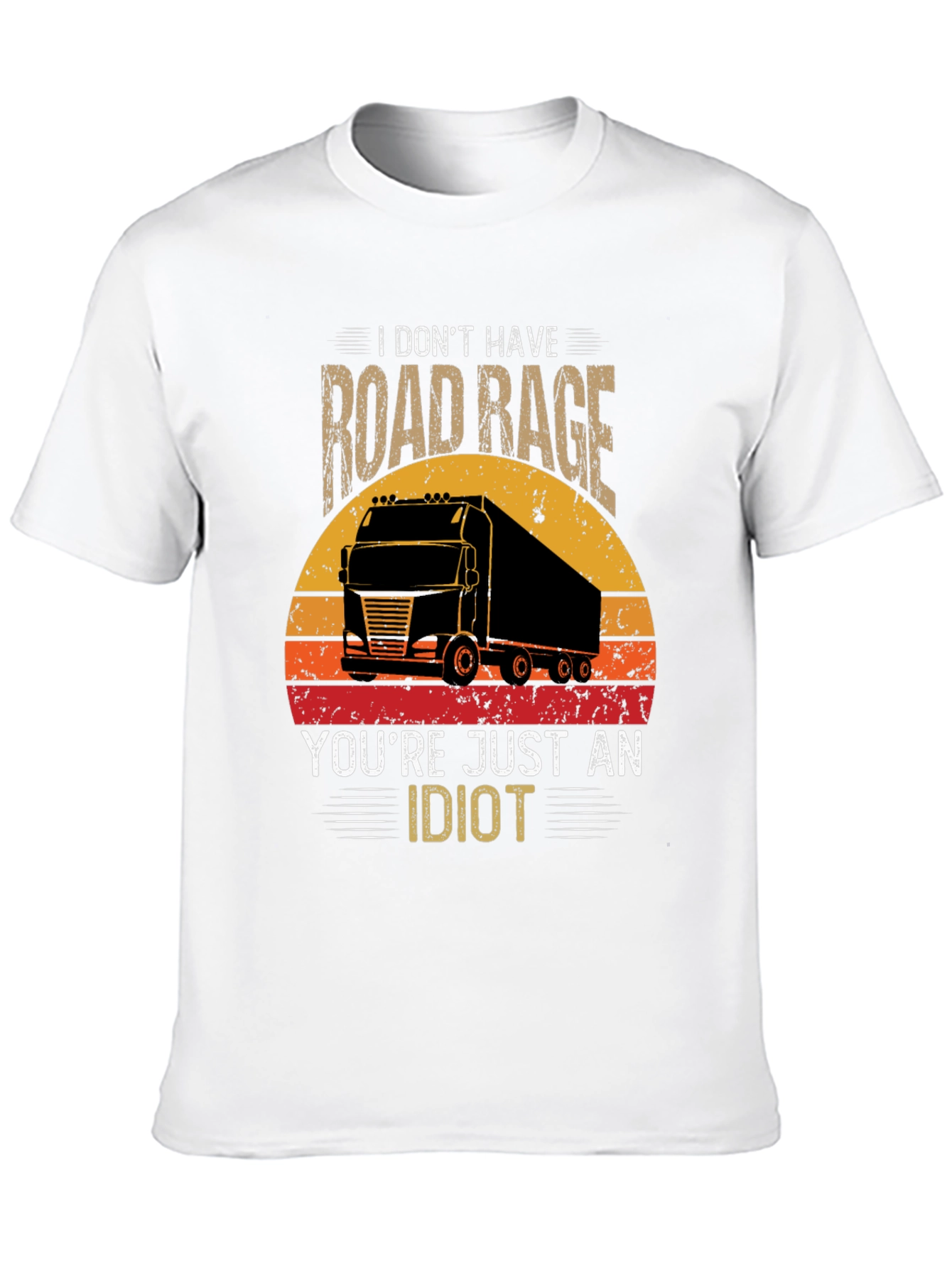 Black Road Rage Trucker T-Shirt - Funny Graphic Tee view 10