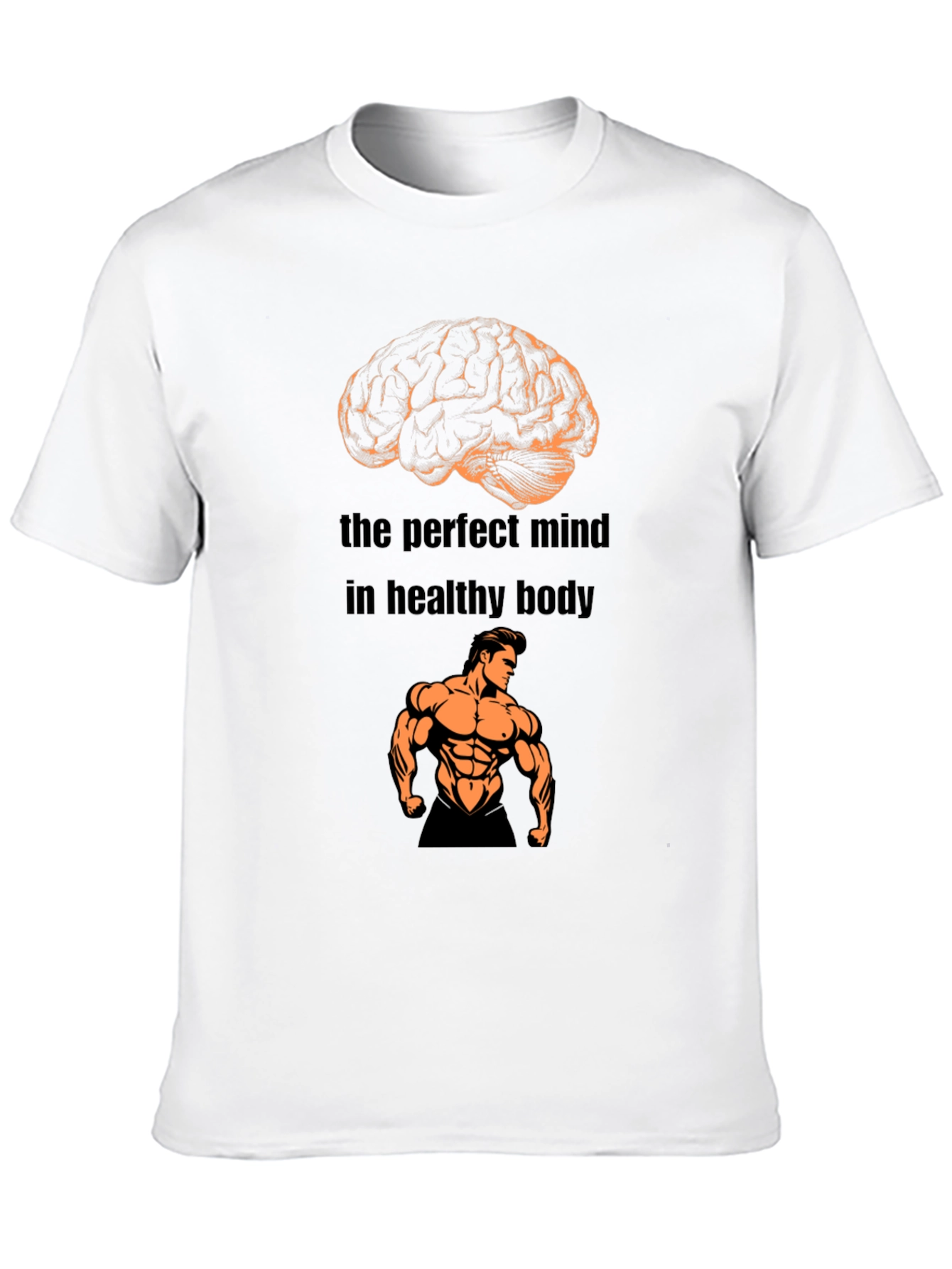 Black Mind & Body T-Shirt: The Perfect Mind in Healthy Body view 10