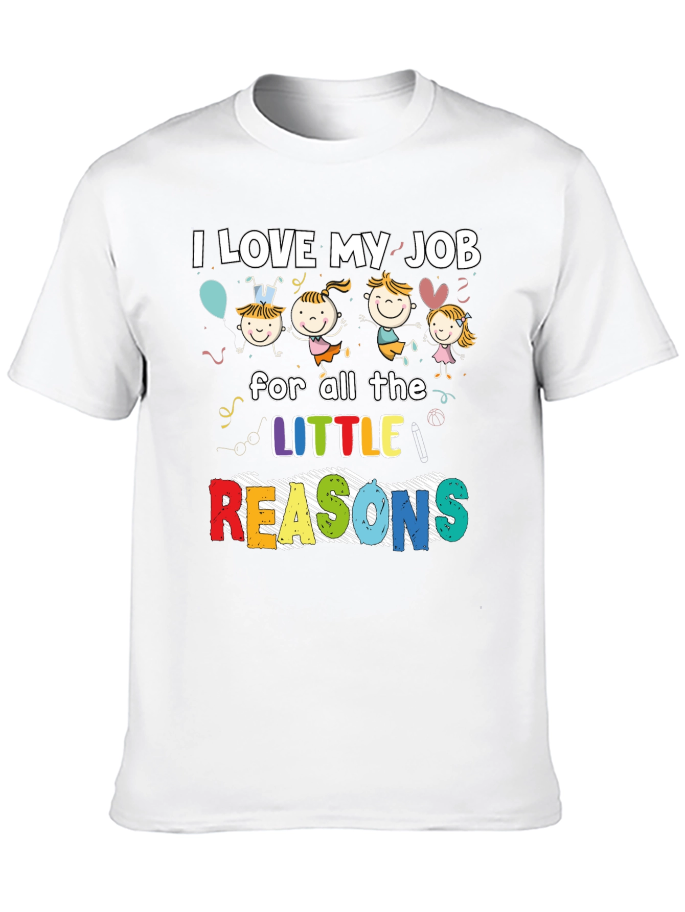 Black I Love My Job Teacher T-Shirt view 10