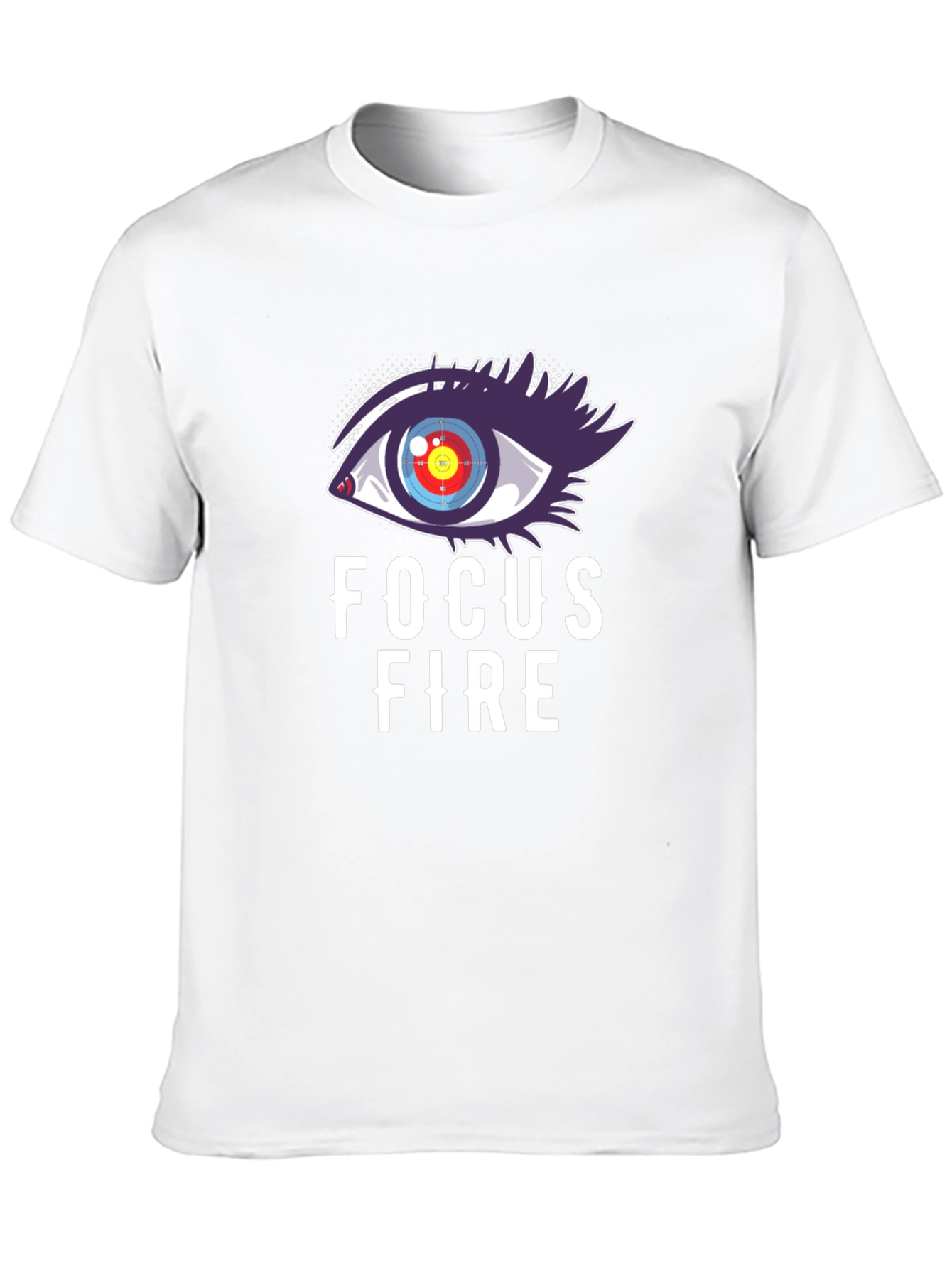 Black Focus Fire Graphic Tee - Eye Target T-Shirt view 10