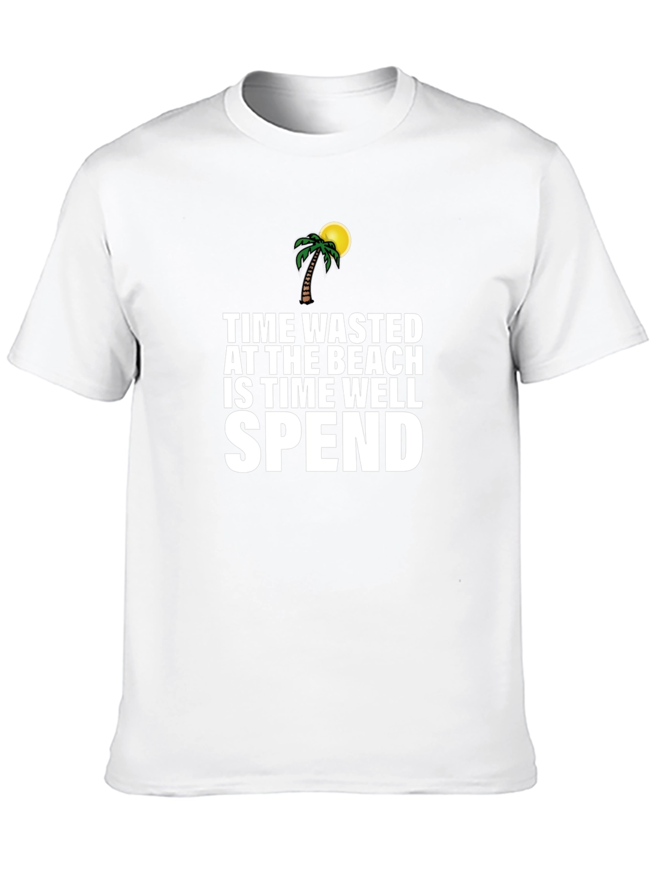 Black Beach Time T-Shirt: Time Wasted Is Time Well Spent view 10
