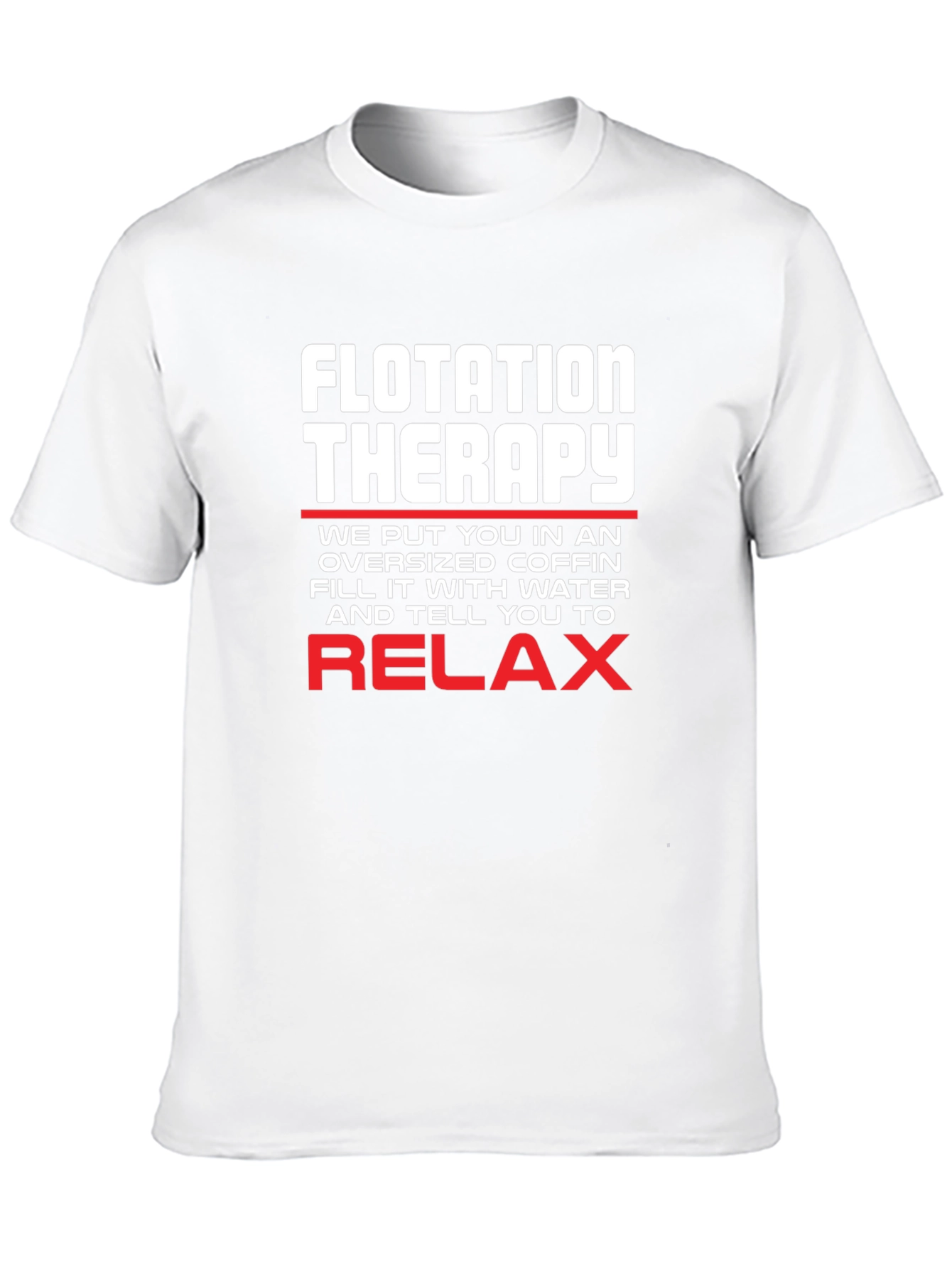 Black Flotation Therapy T-Shirt Funny Oversized Coffin Relax Tee view 10