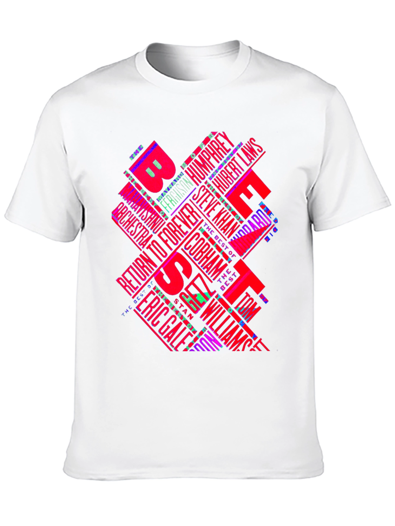Black Retro 80s Fusion Music T-Shirt view 10
