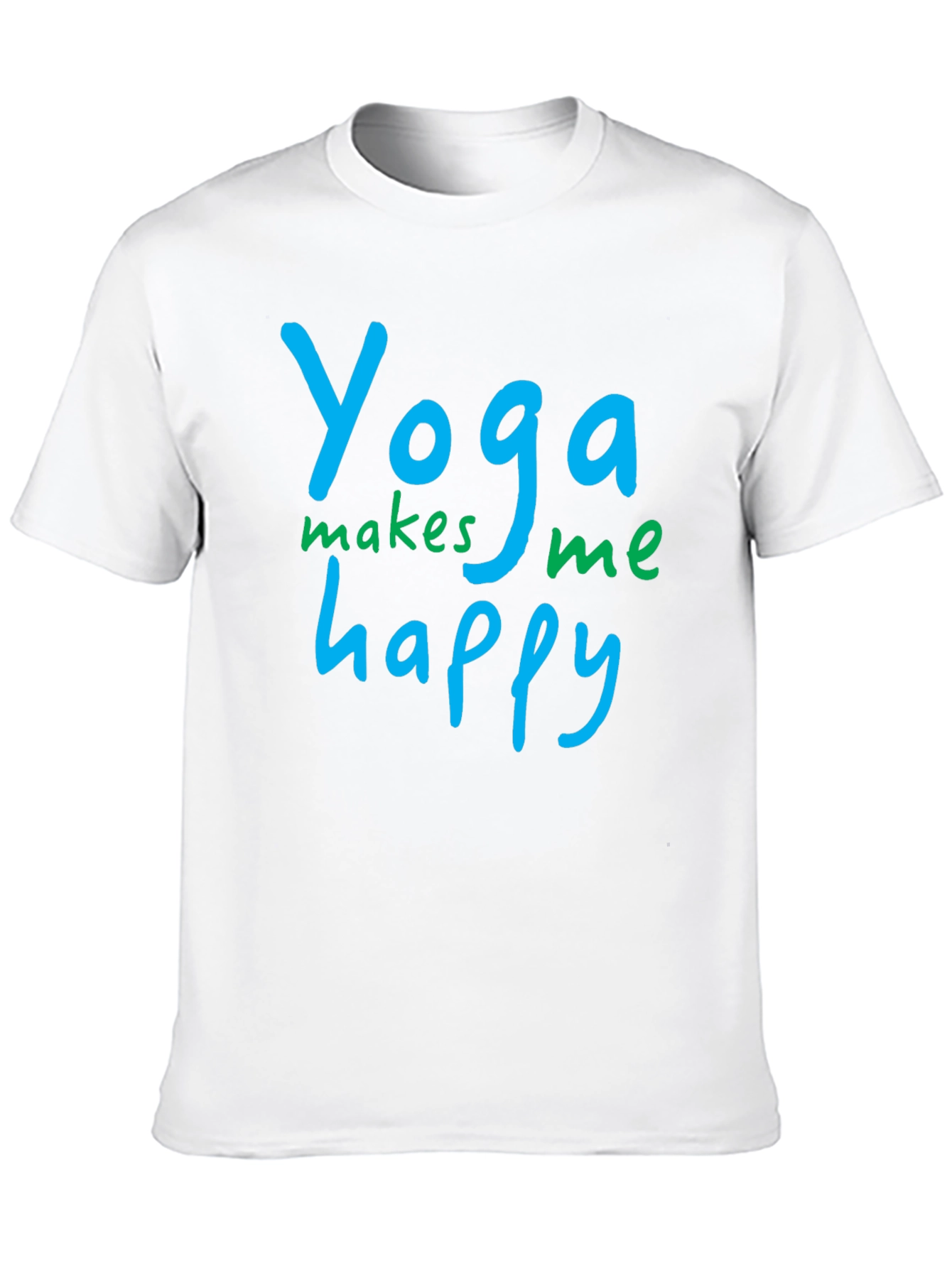 Black Yoga Makes Me Happy Black T-Shirt view 10